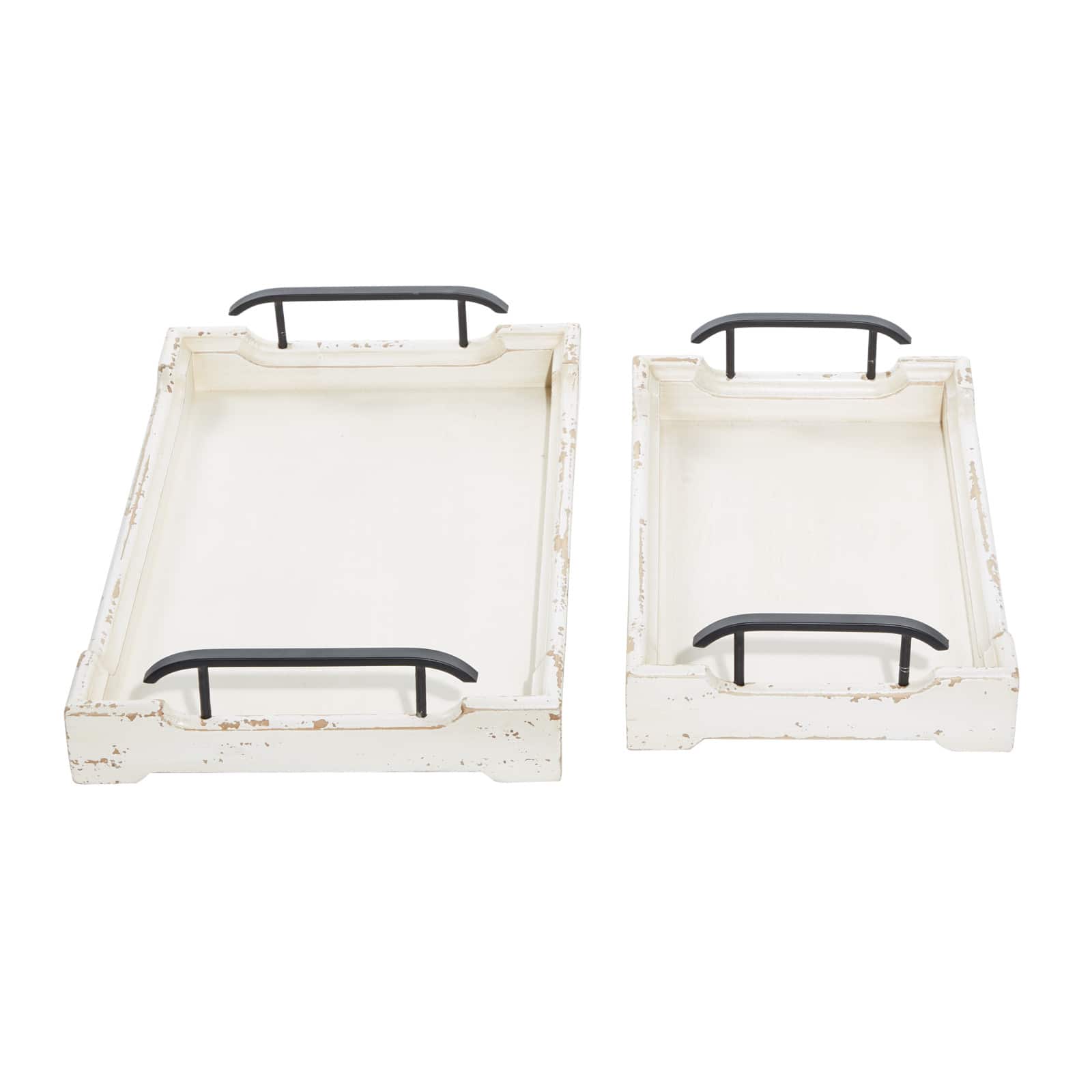 White Wood Traditional Tray Set Michaels