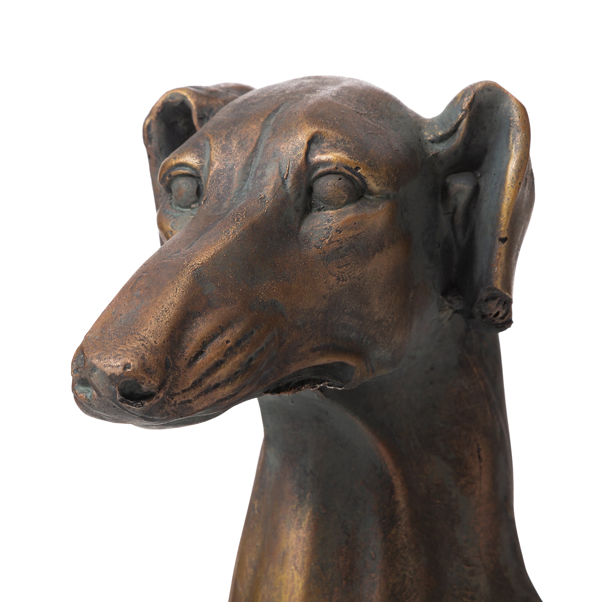 Glitzhome&#xAE; 30&#x22; Sitting Left Greyhound Dog Statue