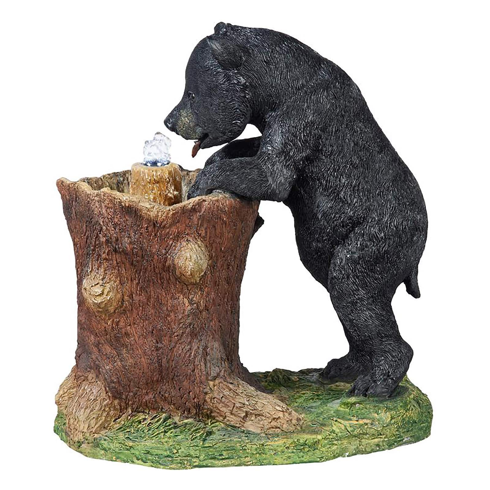 Design Toscano Guzzling Gulp Black Bear Garden Fountain