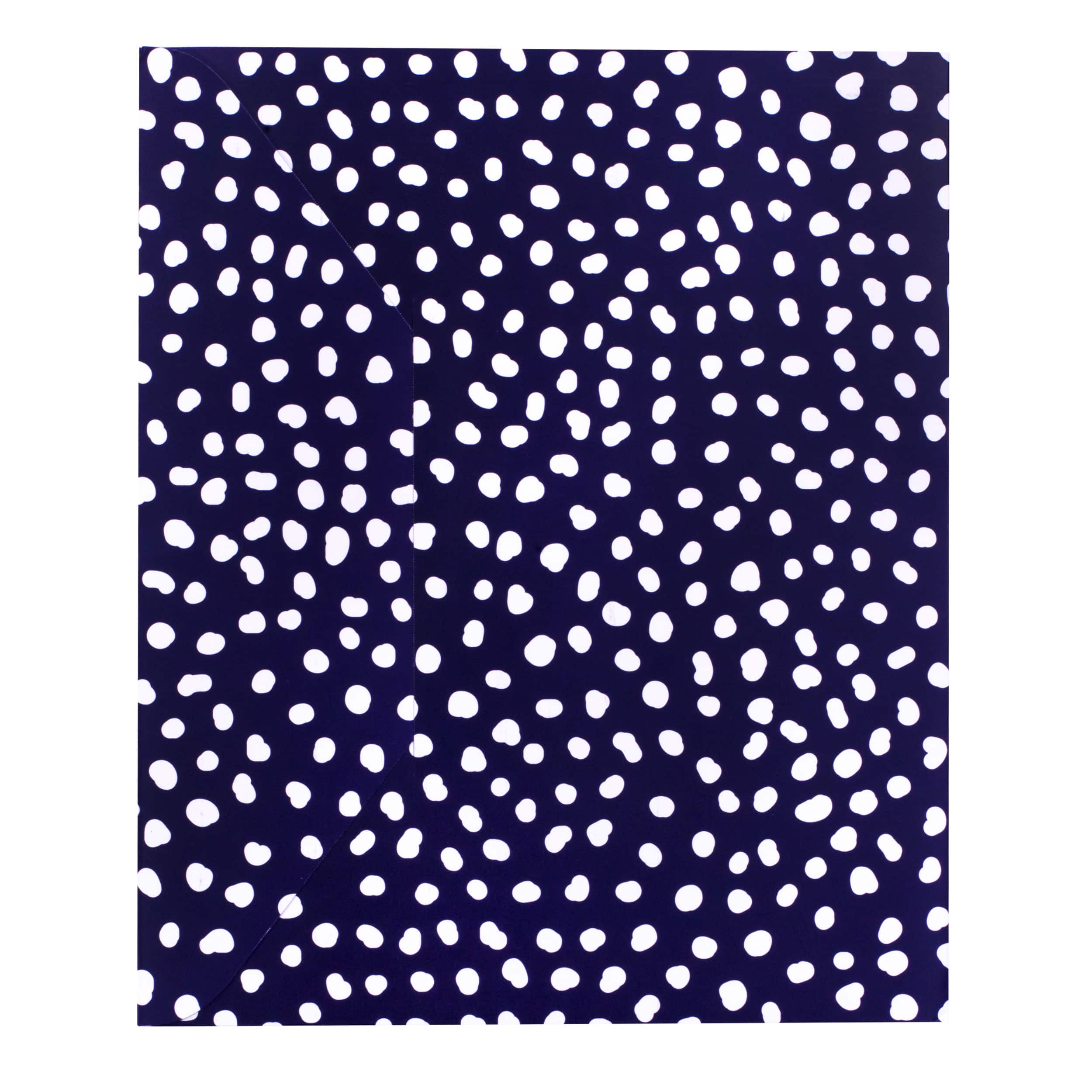 Steel Mill & Co.® Navy & Light Blue Dots Pocket Folder Set