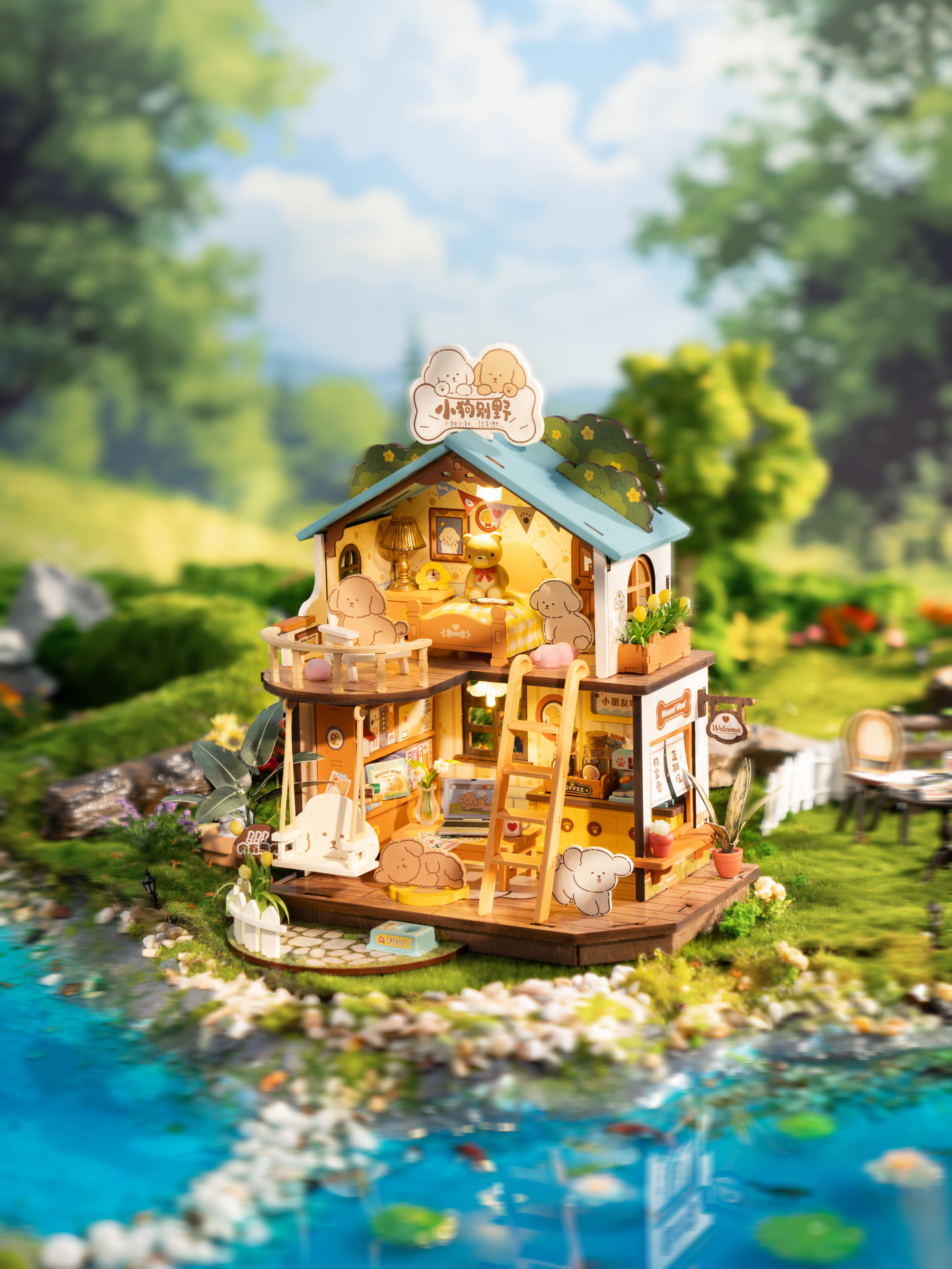 Rolife® Puppy's Cozy Villa DIY Miniature House Kit