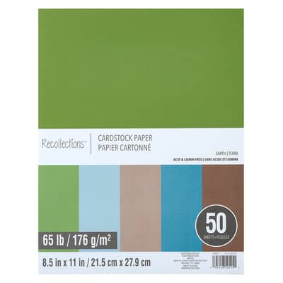 Earth 8.5" x 11" Cardstock Paper by Recollections®, 50 Sheets image
