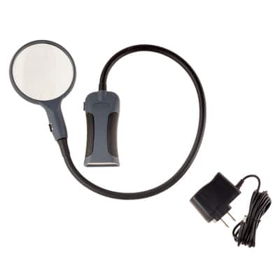 ViviLux Detachable Optical Grade 3X Magnifier with Handi-Clip - Hands Free  no-Distortion Magnifying Glass Lens - Desk Gadget Turns Hobby, Puzzle or Sewing  Light into Magnifying Light