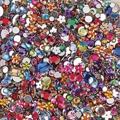 Color Splash!® Assorted Faceted Acrylic Gemstone Assortment, 2000ct 