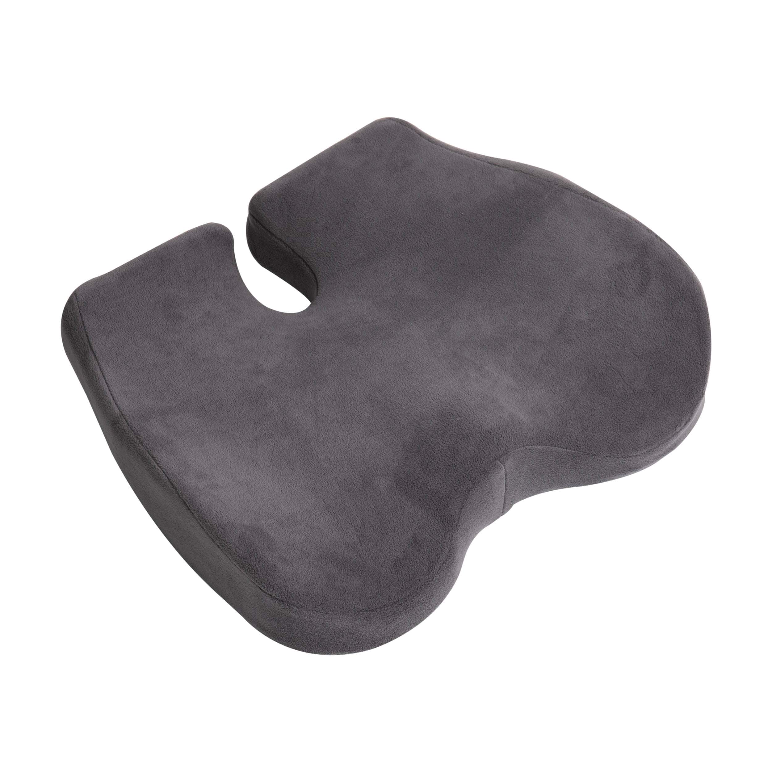 Mind Reader 18" Gray Memory Foam Chair Orthopedic Seat Cushion