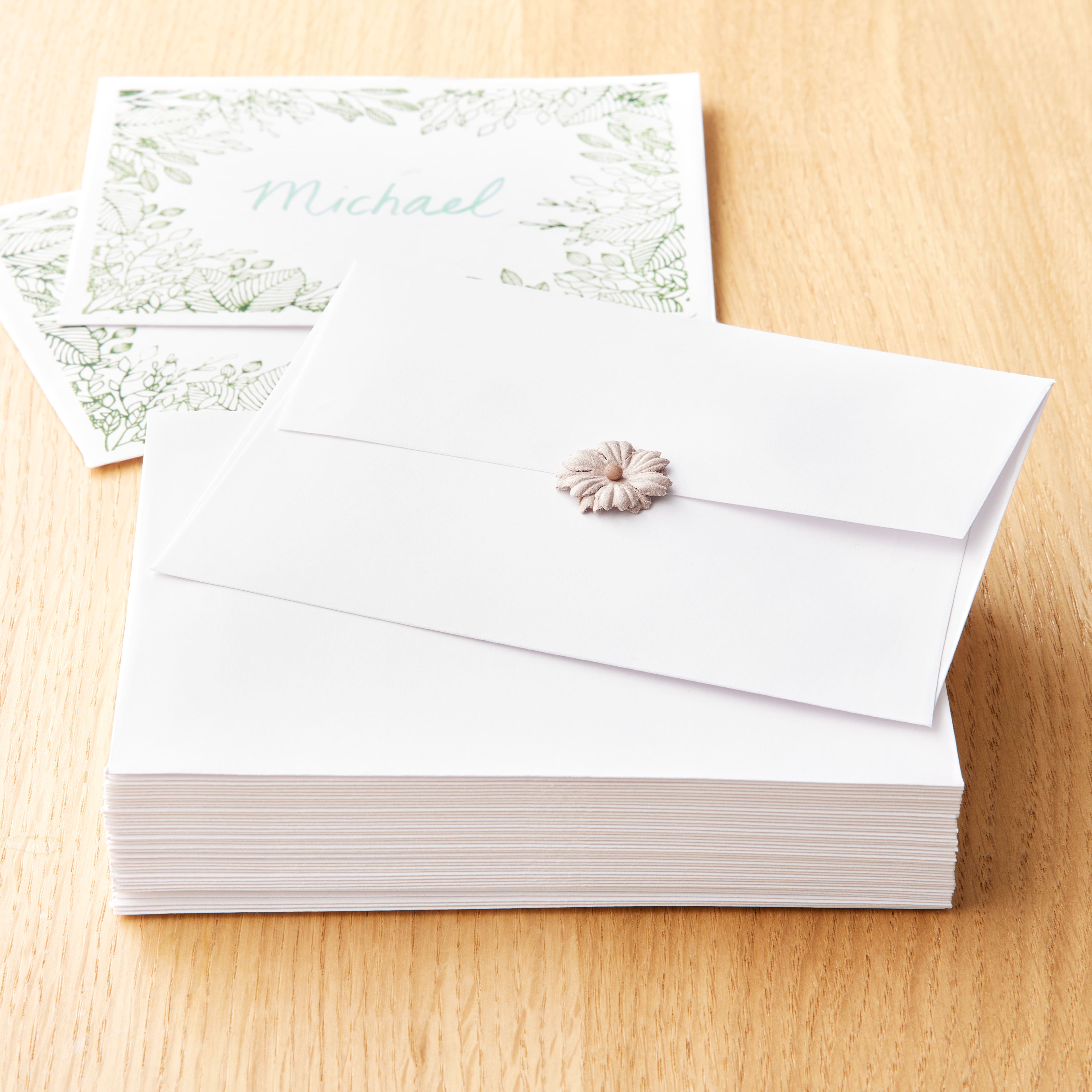 16 Packs: 50 ct. (800 total) 4.6&#x22; x 5.75&#x22; White Envelopes by Recollections&#xAE;