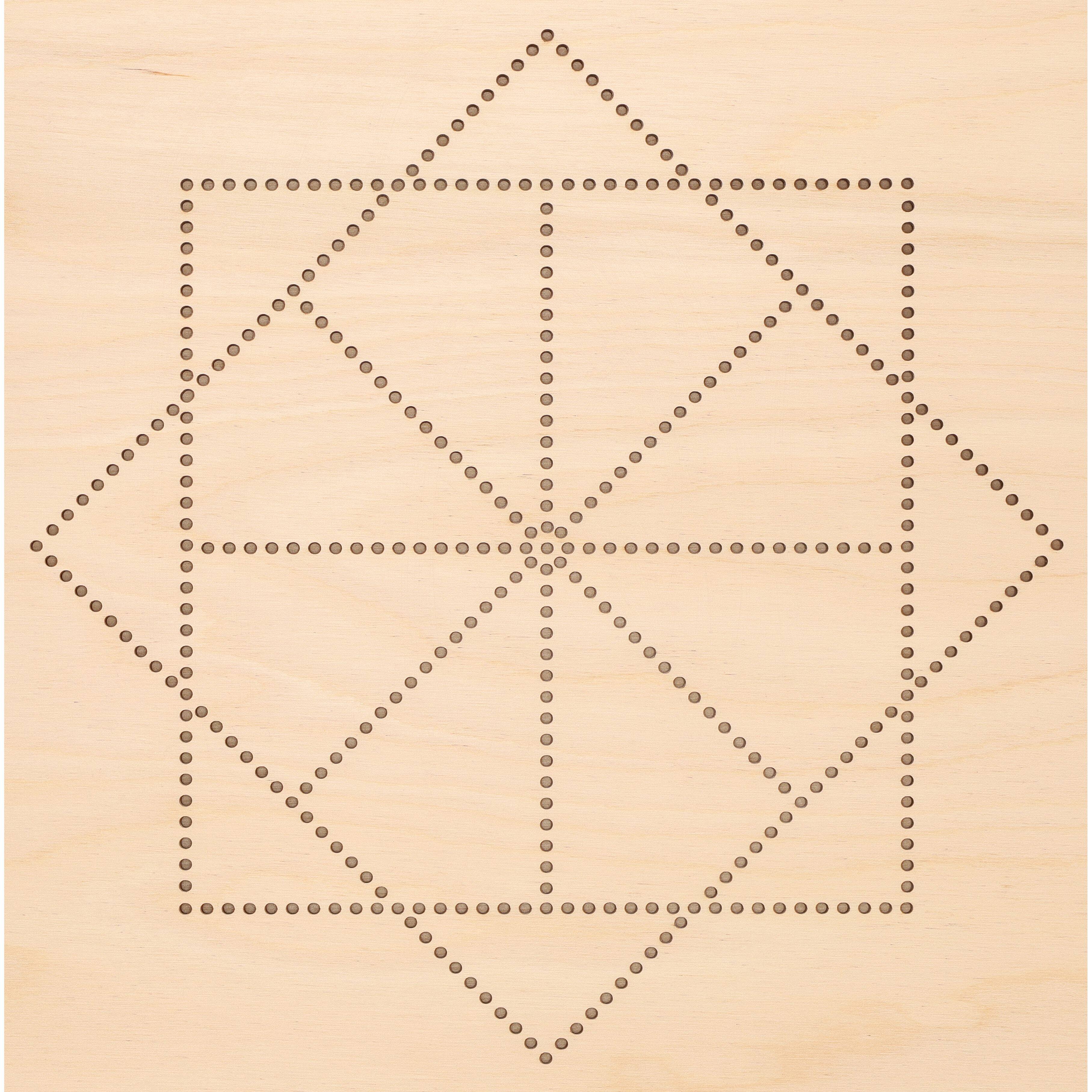 Leisure Arts&#xAE; Square Lotus Stitched String Art Shadow Box Kit