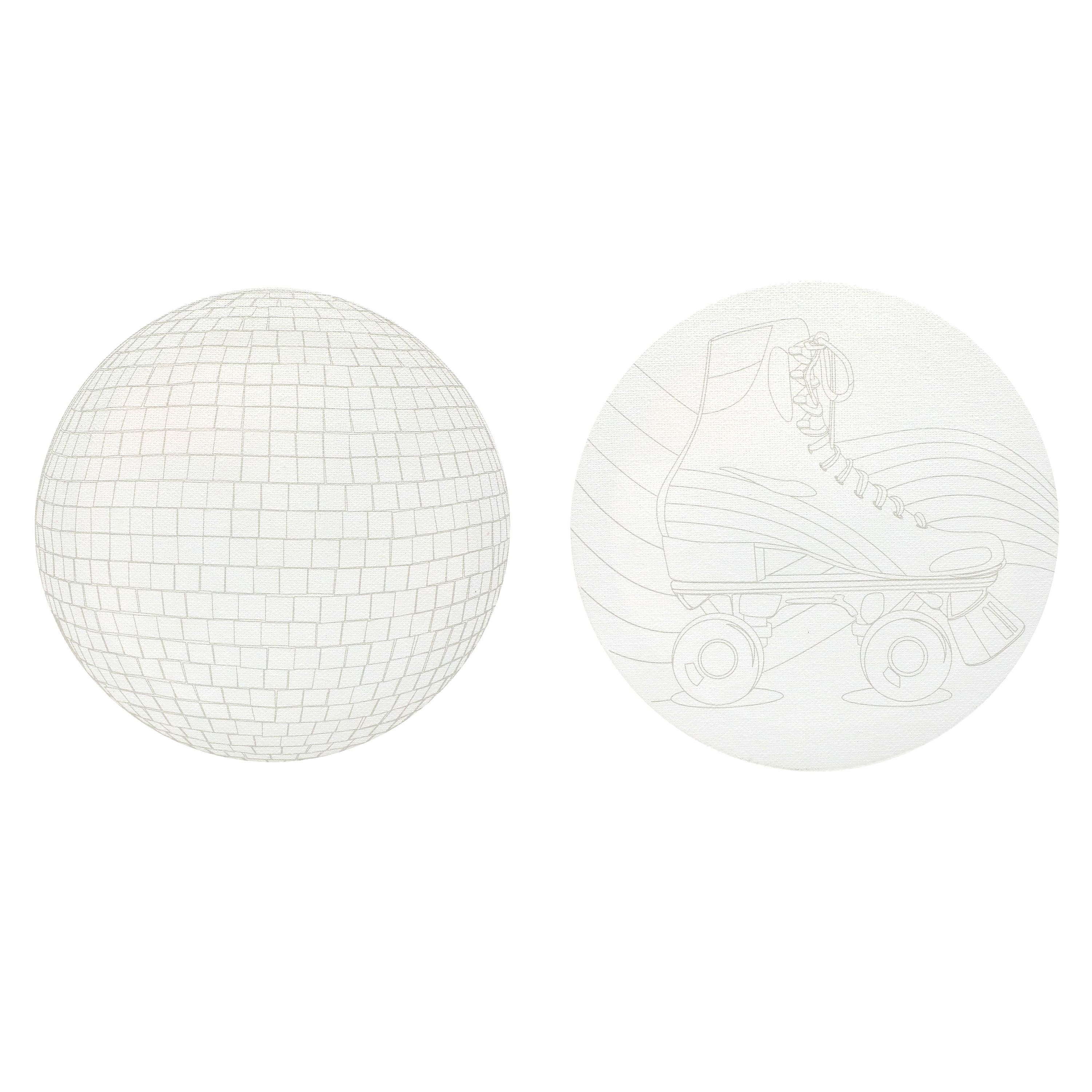 7&#x22; Disco Round Canvas Painting Kit by Craft Smart&#xAE;