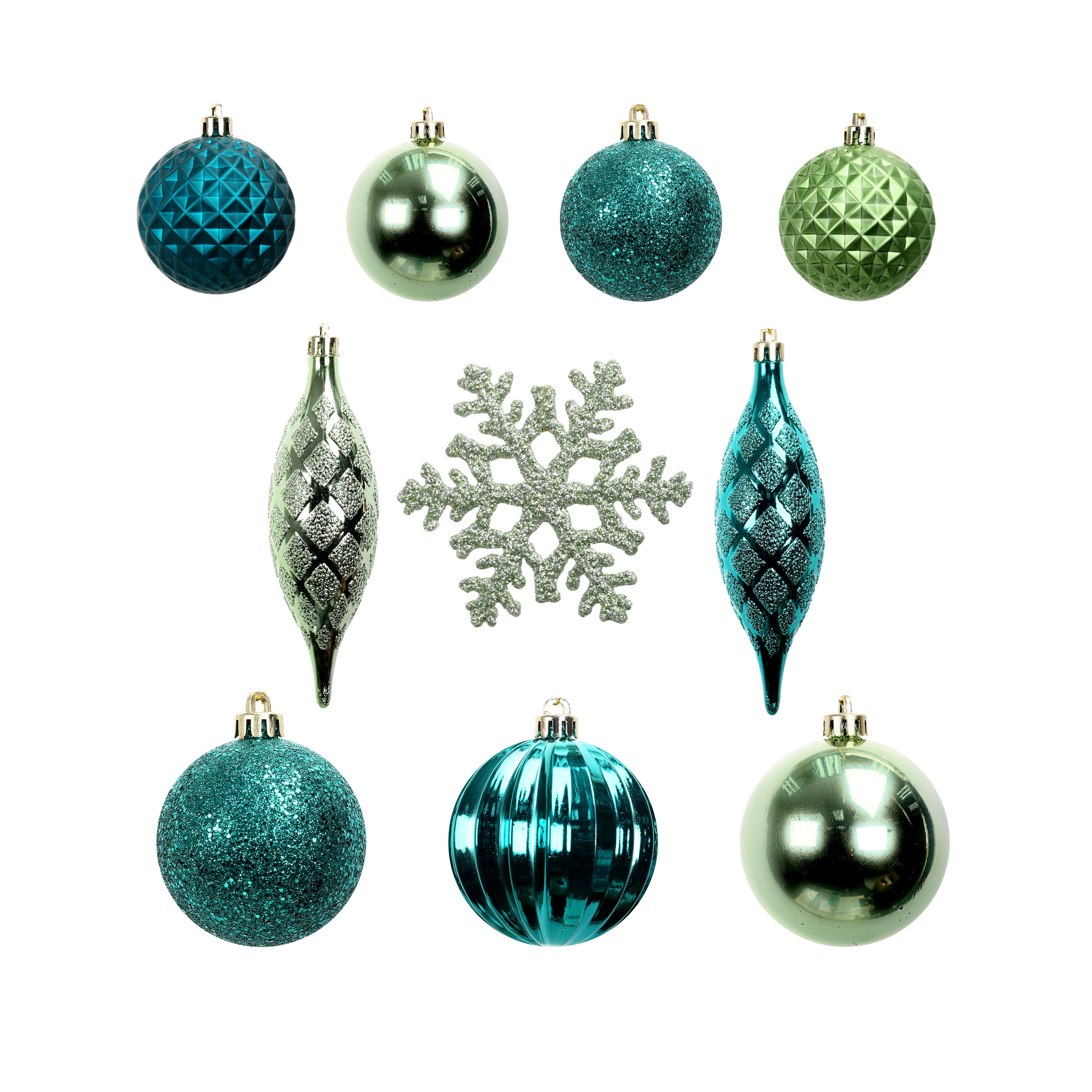 40 Pack Peacock Mixed Shatterproof Ornaments by Ashland&#xAE;