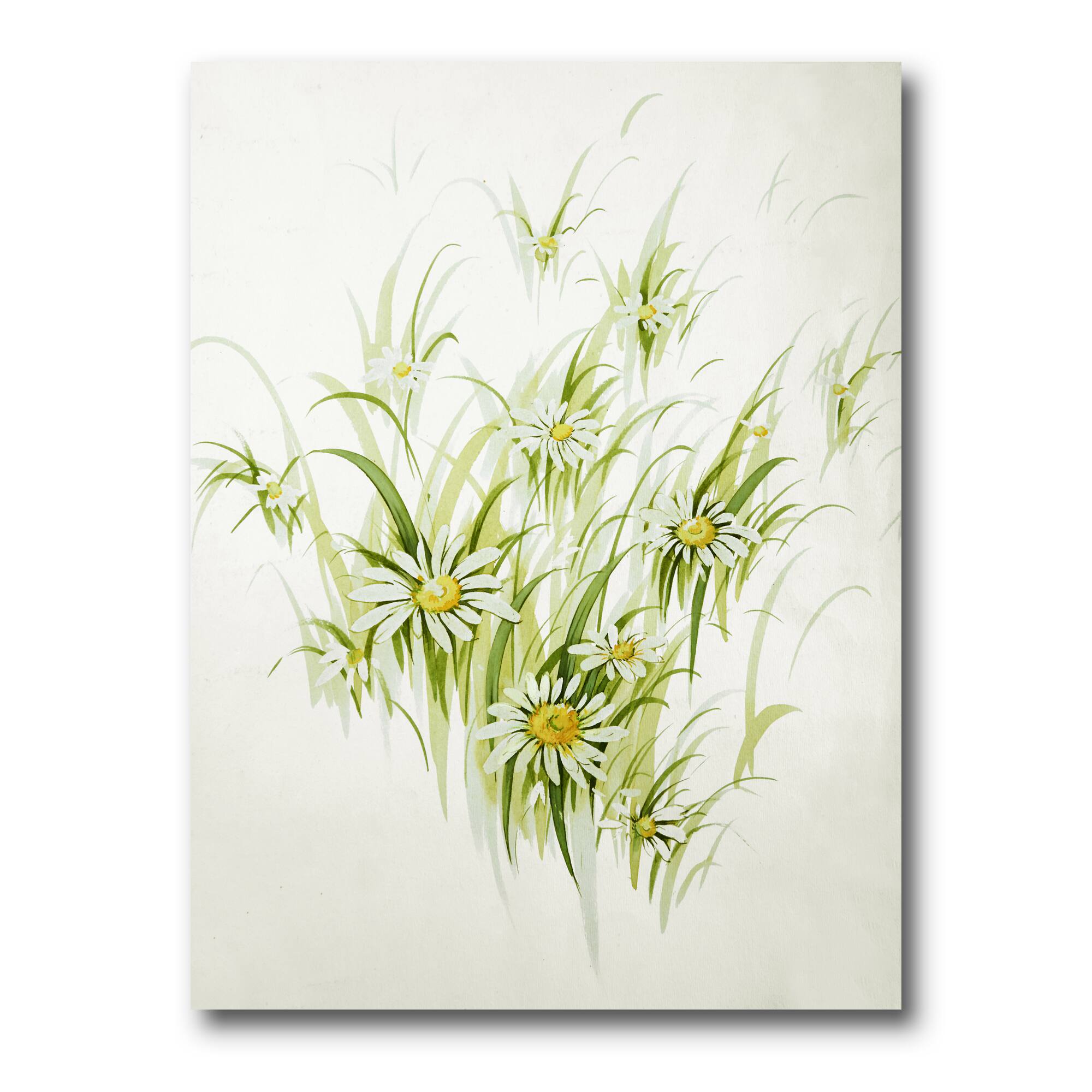 Designart - Retro Drawing of Flowers I