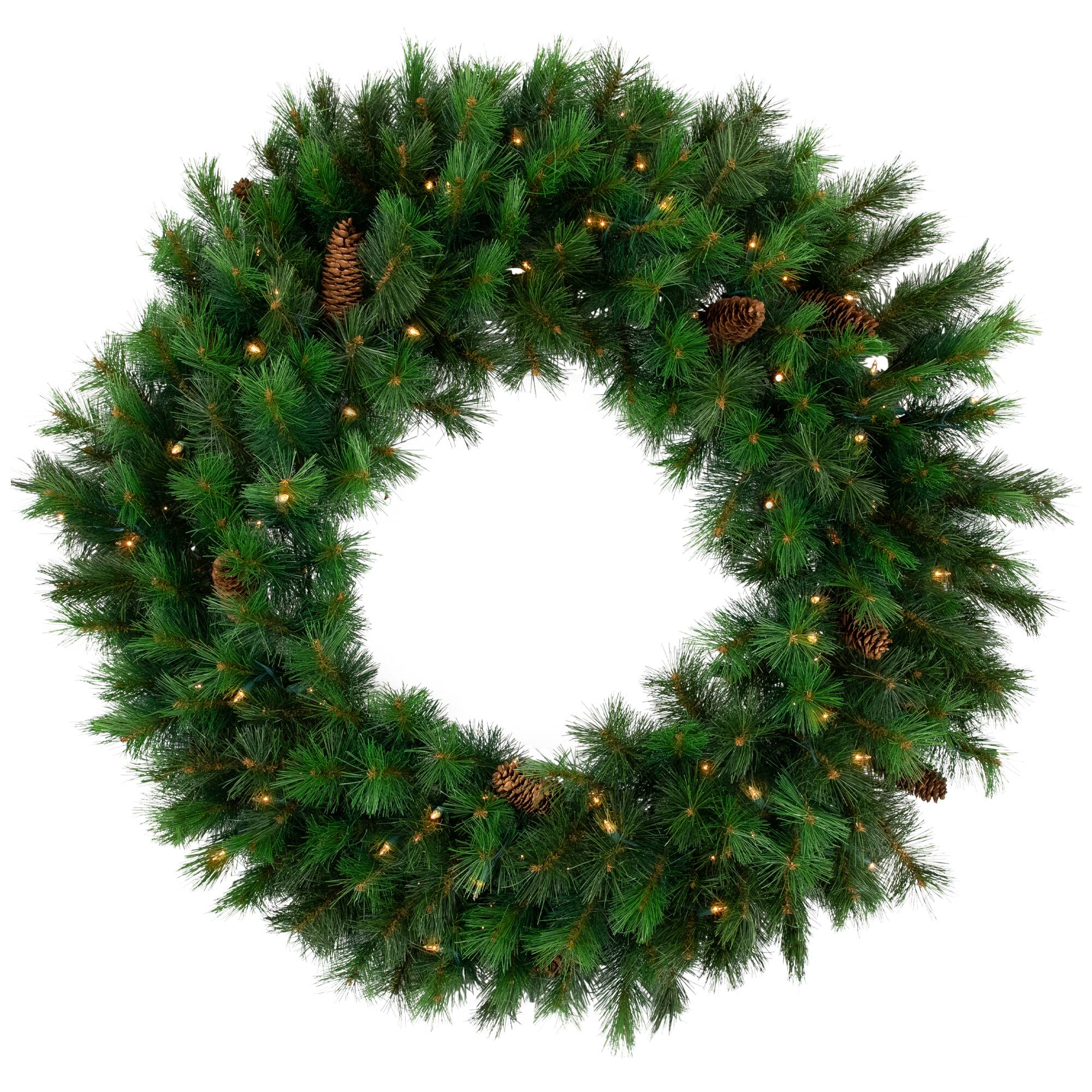 48&#x22; Pre-Lit Royal Oregon Pine Artificial Christmas Wreath