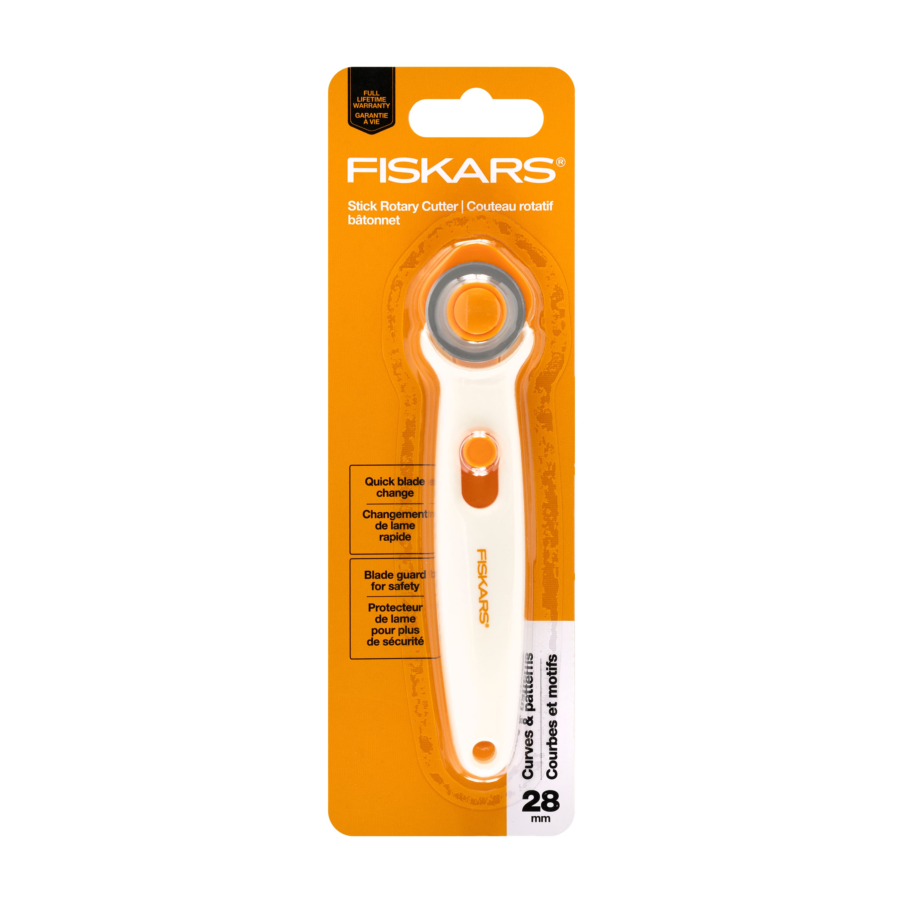 Fiskars&#xAE; Curves &#x26; Patterns Stick Rotary Cutter