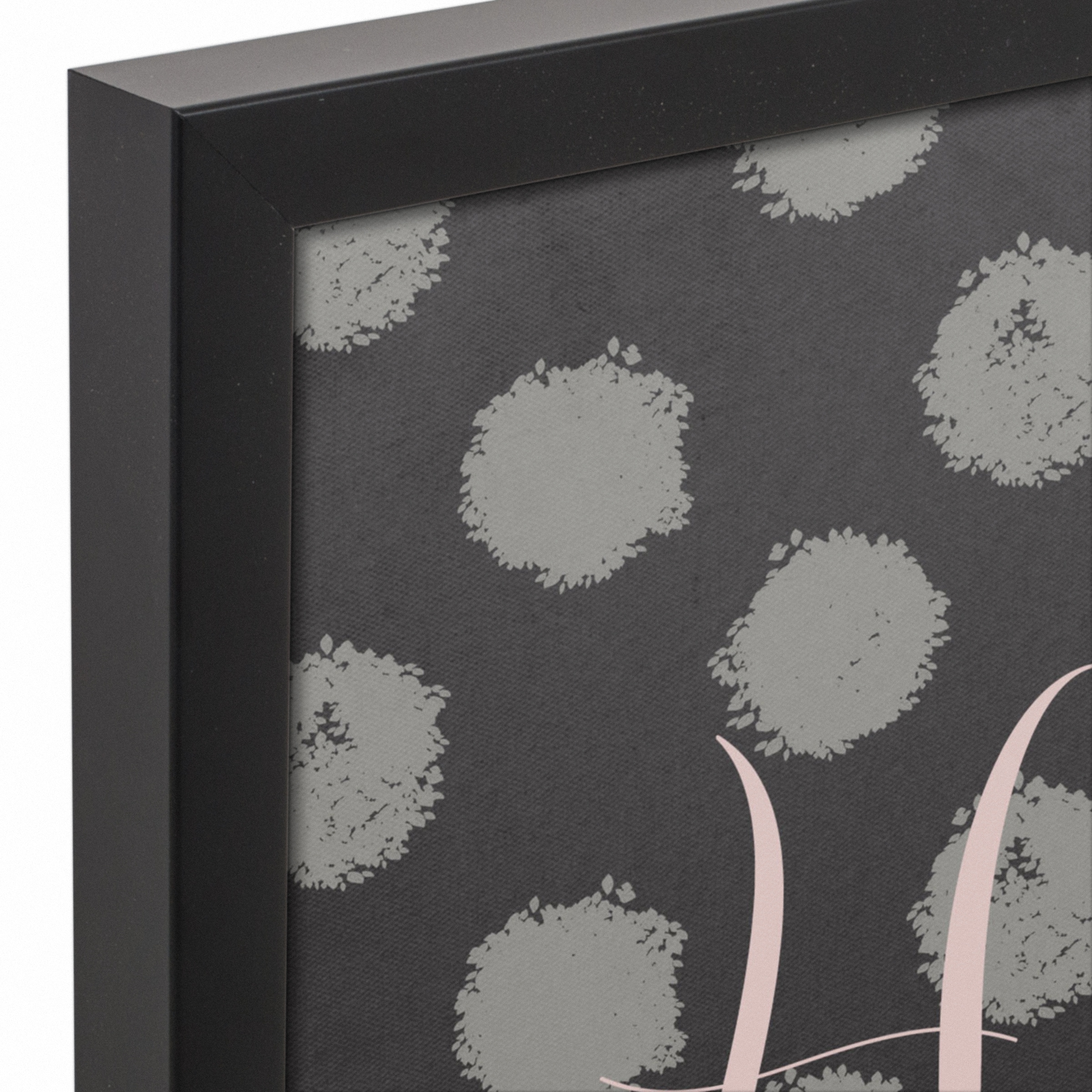 Holy Chic Polka Dots Black Framed Canvas