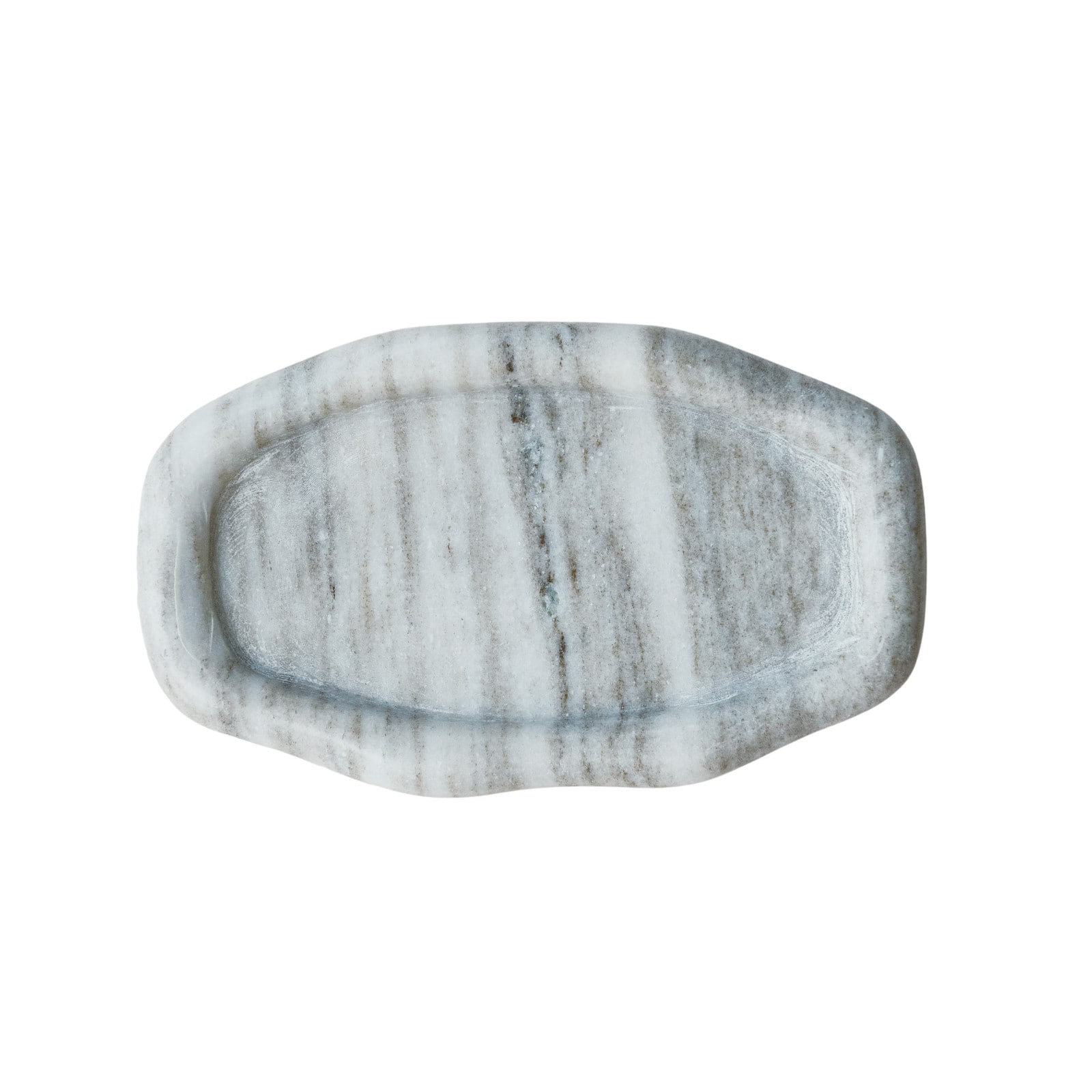 Hello Honey&#xAE; 8&#x22; Beige Oval Marble Serving Tray