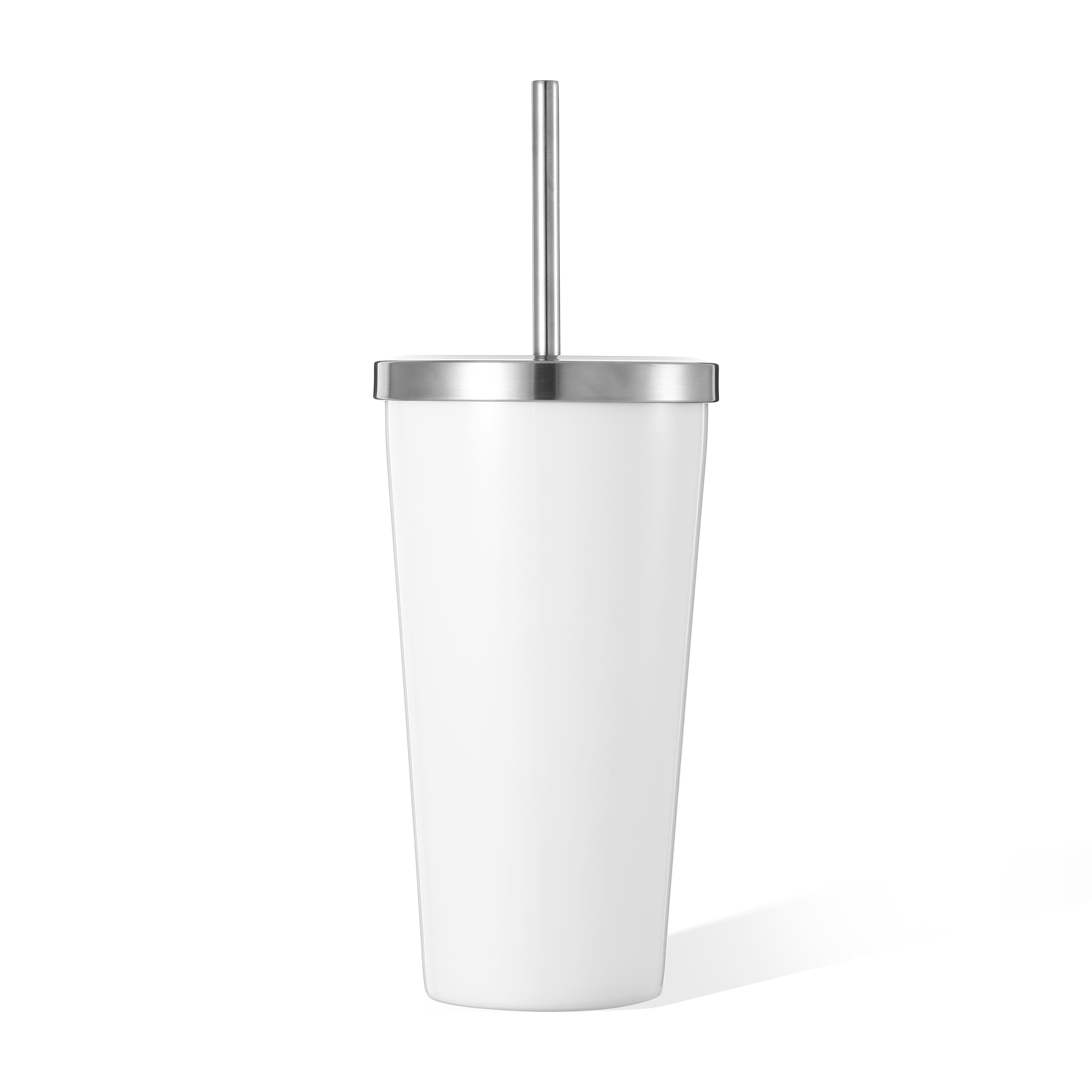 20oz. White Sublimation Tumbler with Straw by Make Market&#xAE;