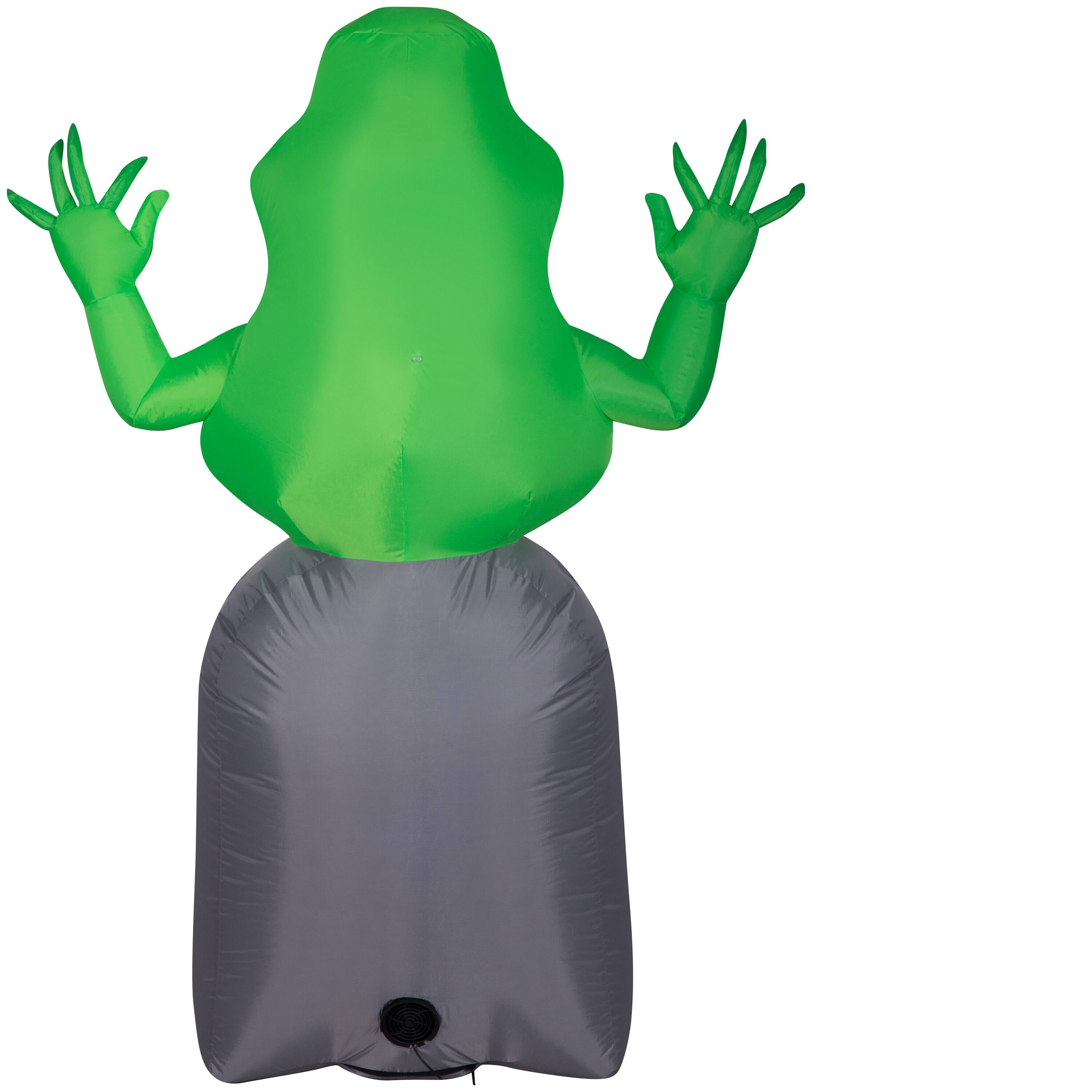 5ft. Airblown® Inflatable Halloween Ghostbusters Slimer on Tombstone