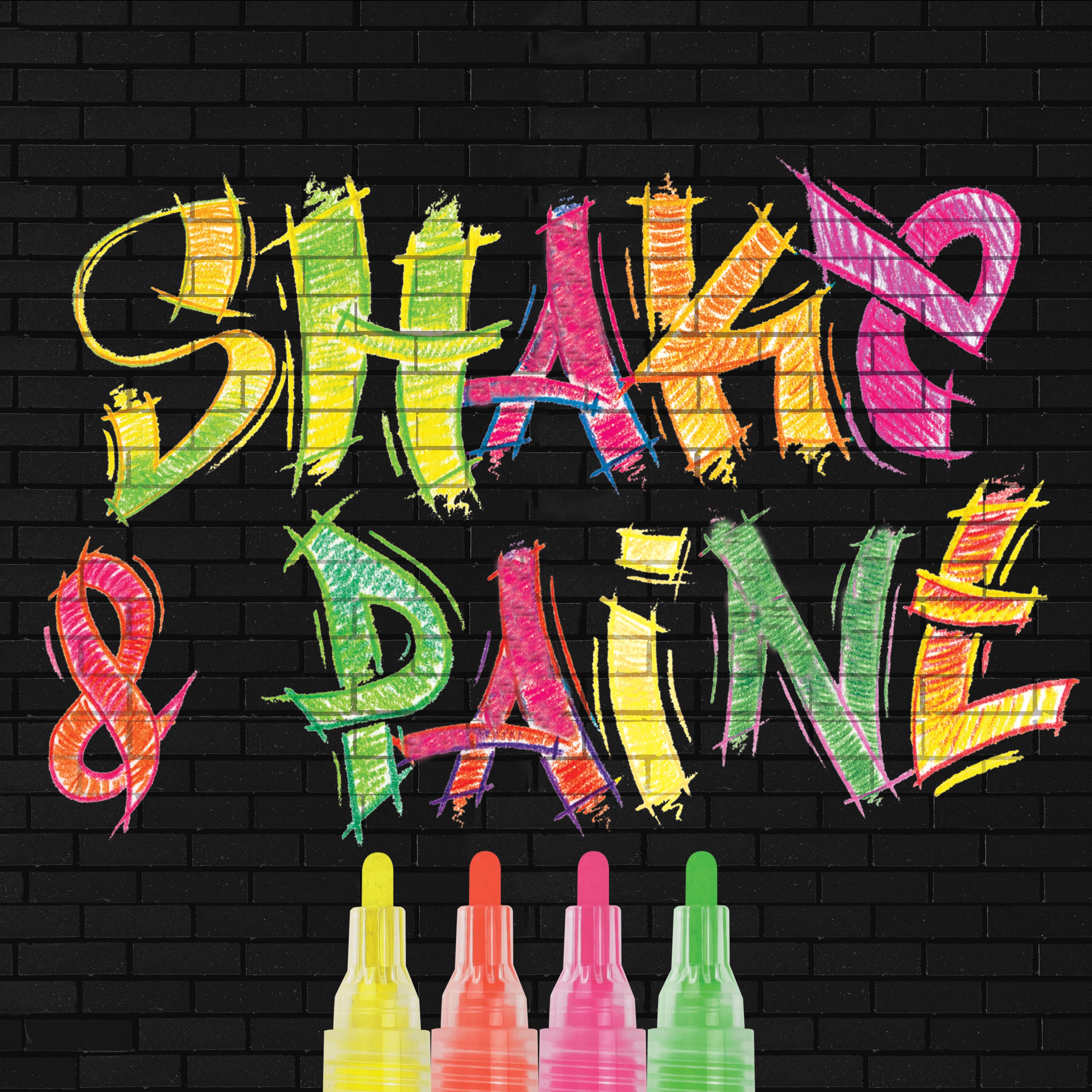 Faber-Castell 4 Color Neon Shake &#x26; Paint Acrylic Markers