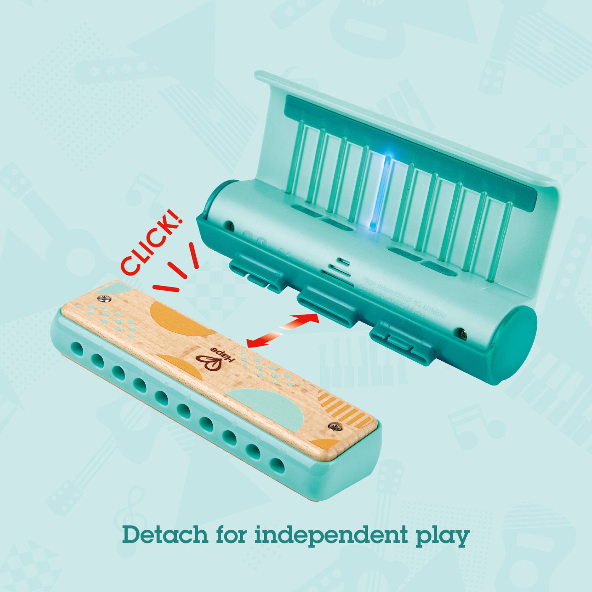 Hape Learn with Lights Teal Harmonica