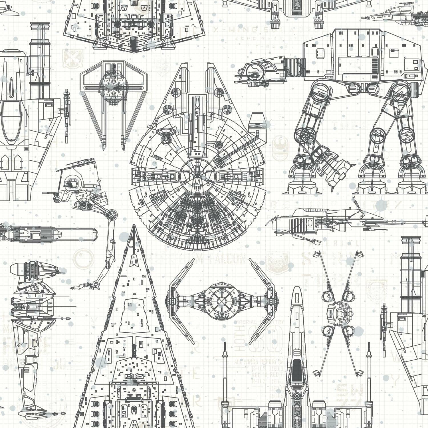 RoomMates Star Wars Blueprint Peel &#x26; Stick Wallpaper