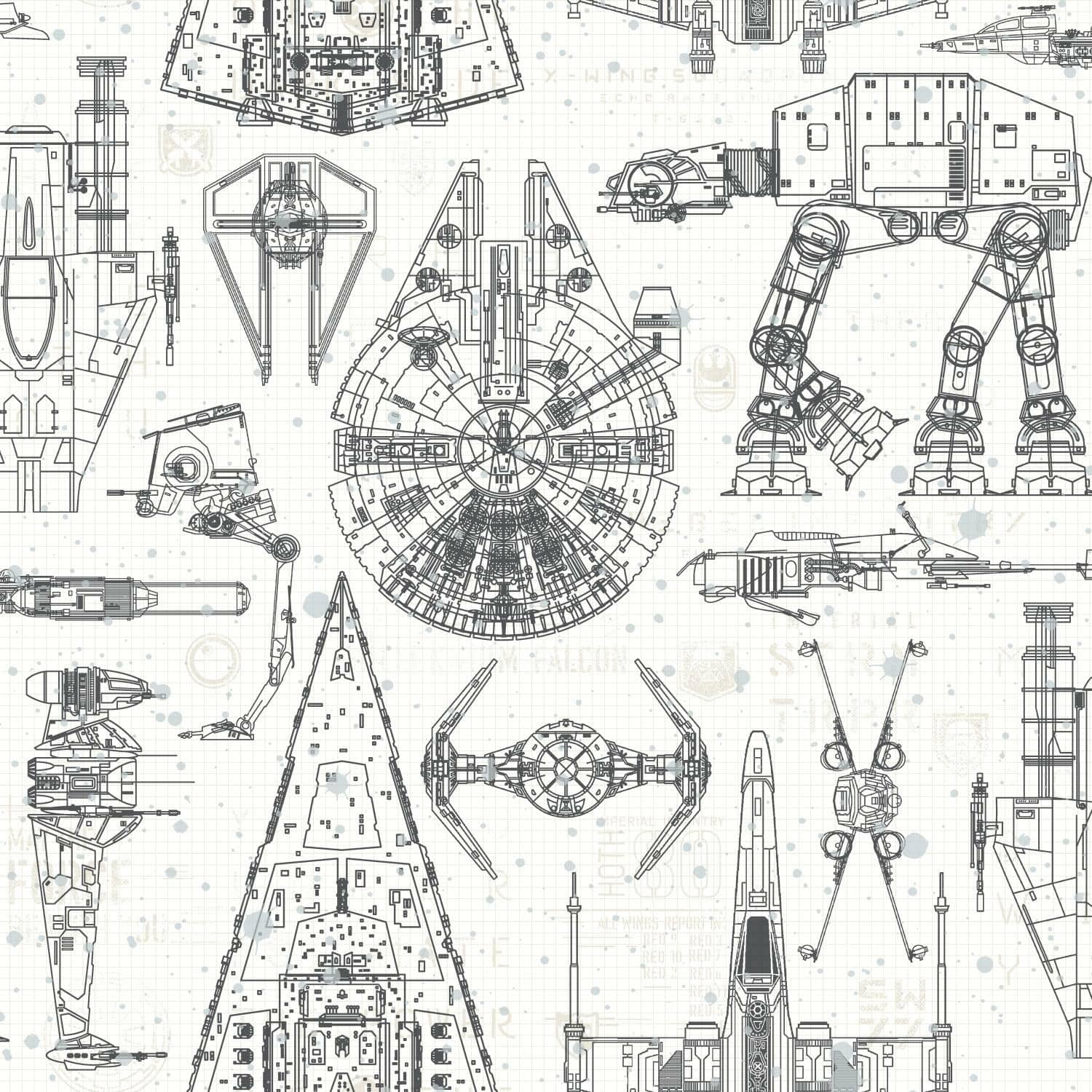 RoomMates Star Wars Blueprint Peel & Stick Wallpaper