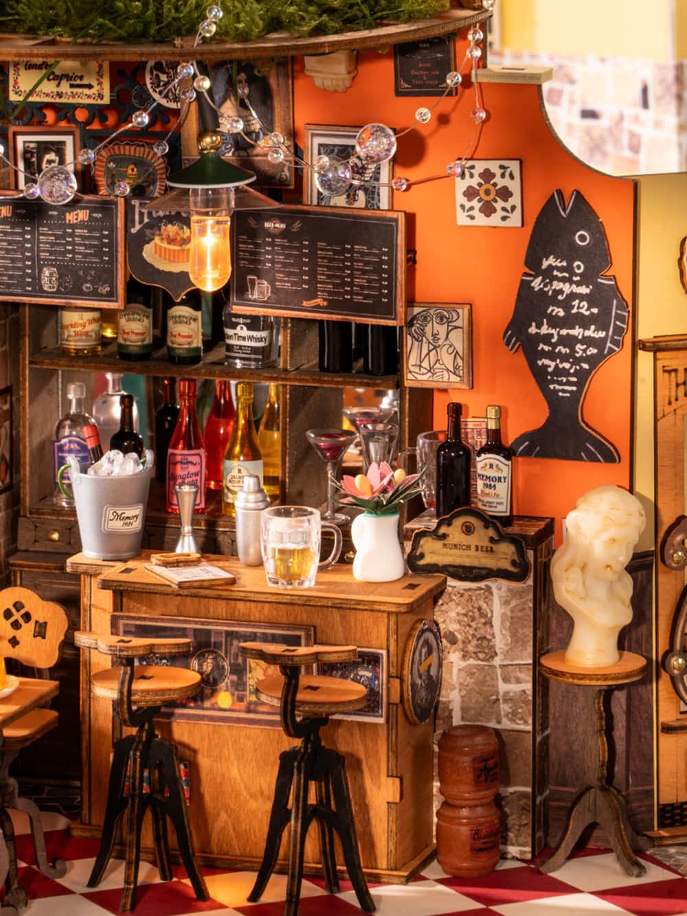 Rolife® Cheers Bar & Dining DIY Miniature House Kit