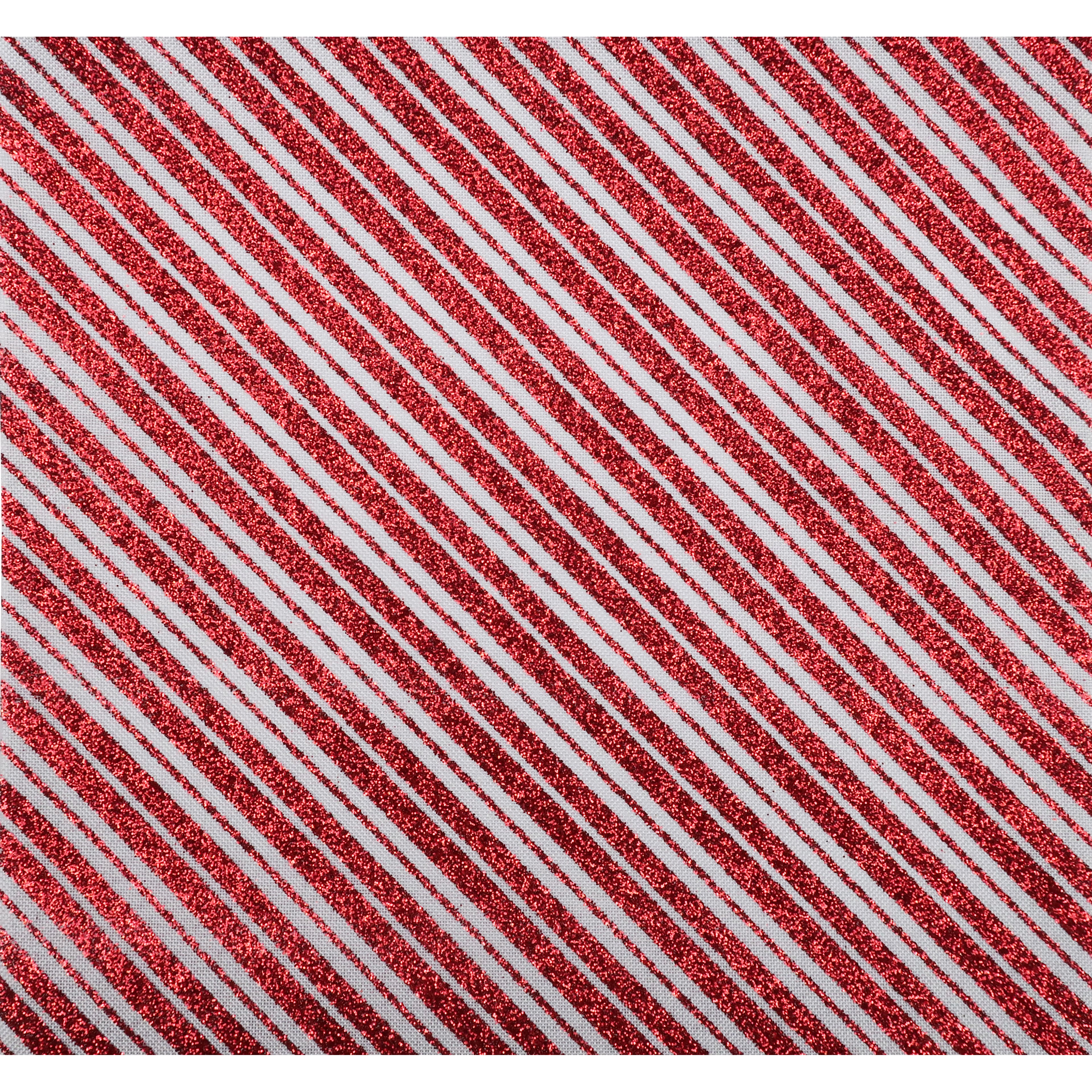 9.5&#x22; x 18ft. Glitter Peppermint Stripe Mesh by Celebrate It&#x2122; Christmas