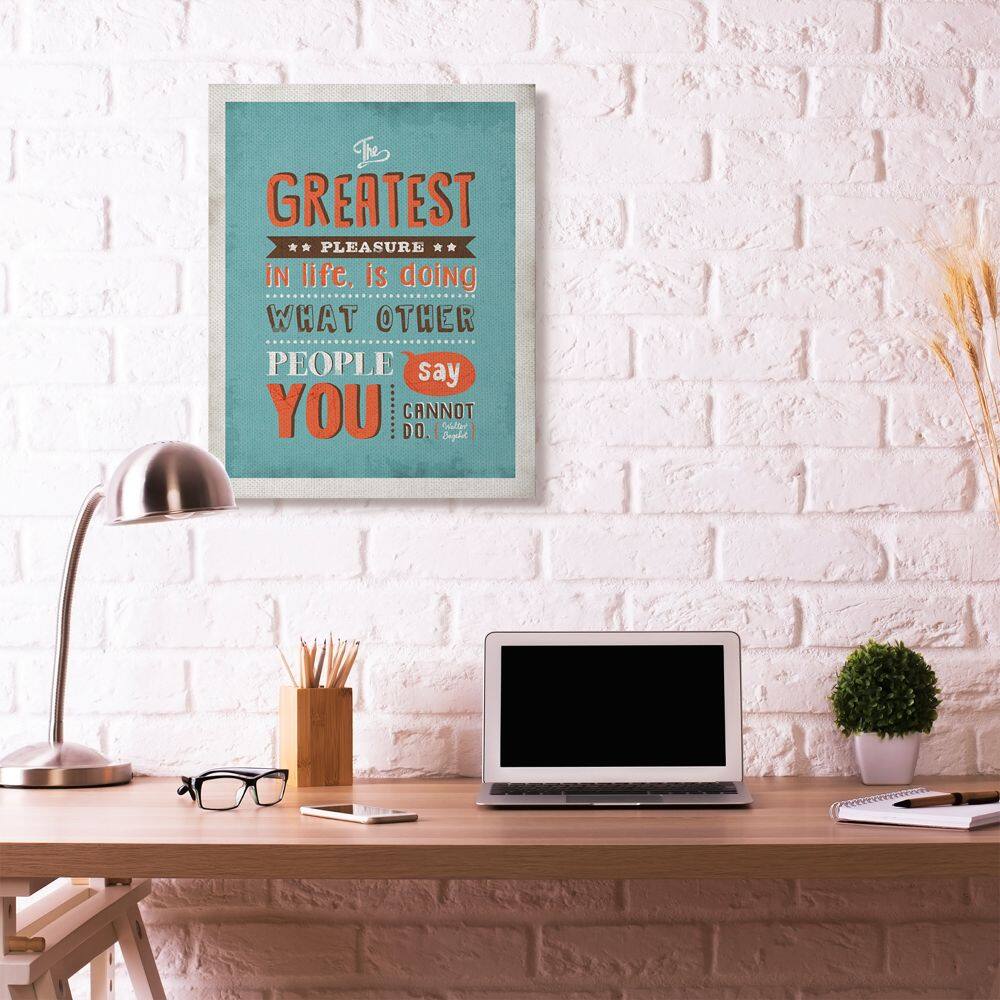 Stupell Industries The Greatest Pleasure Inspirational Vintage Comic Book Canvas Wall Art