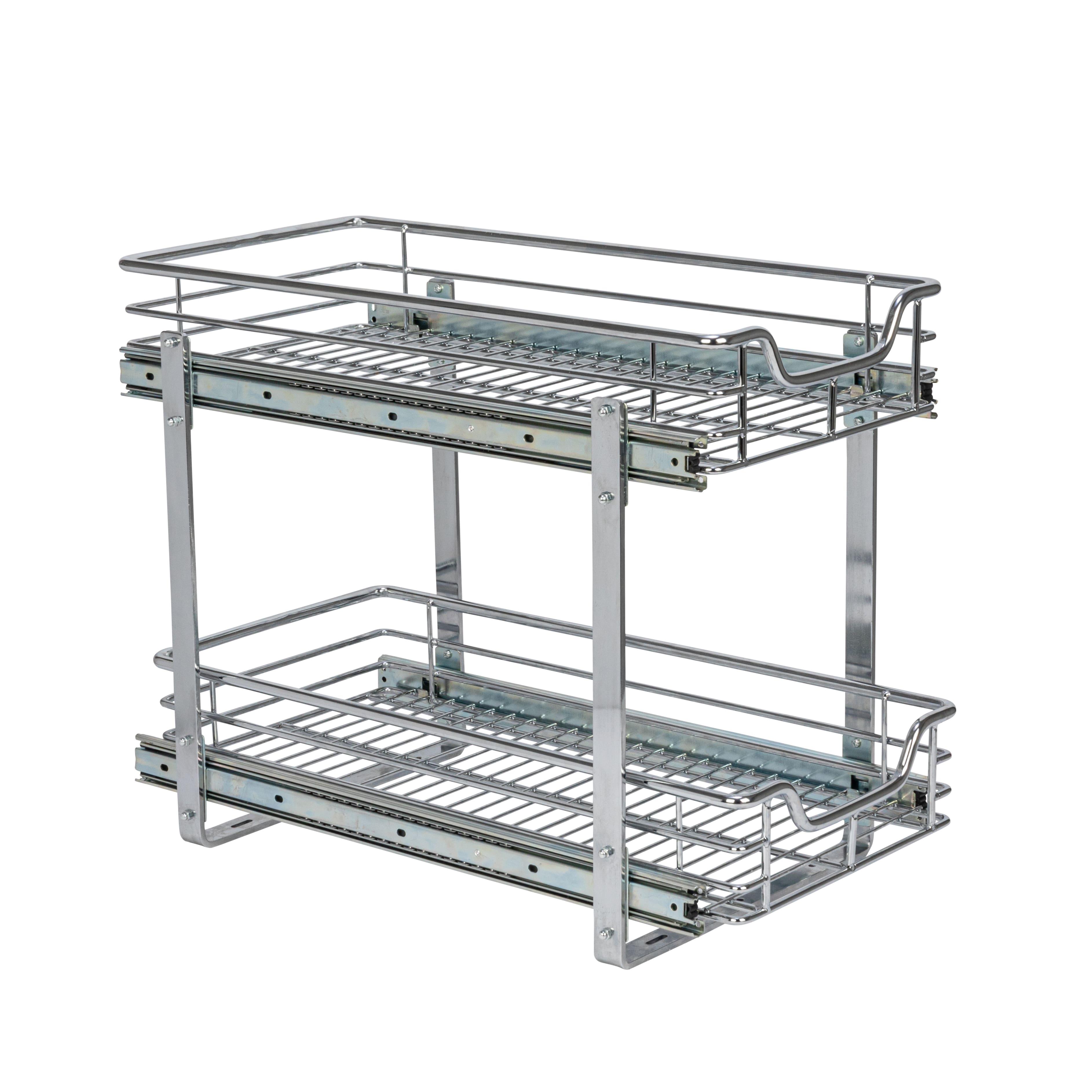 Household Essentials Glidez Chrome 2-Tier Cabinet Organizer