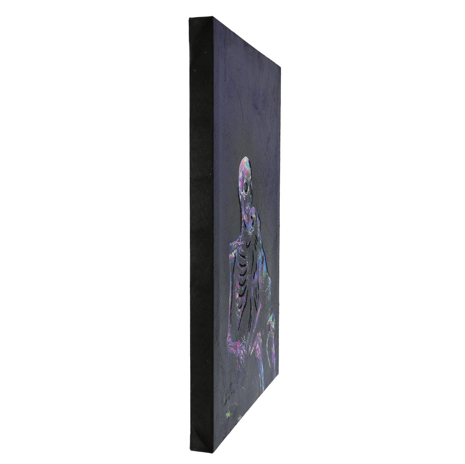 12&#x22; x 17&#x22; Skeleton with Dog Canvas Wall Art by Ashland&#xAE;