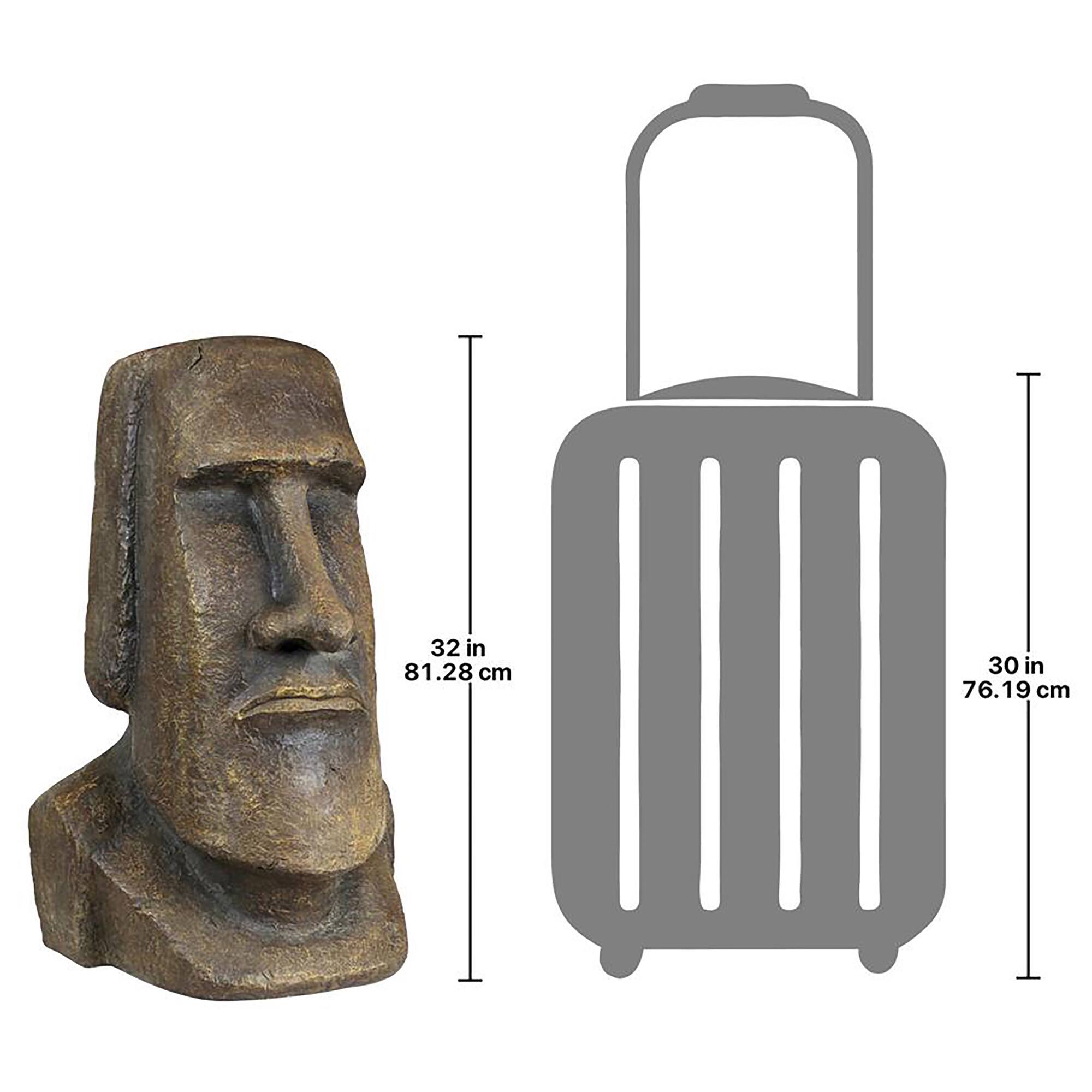Design Toscano® 32" Extra Large Easter Island Ahu Akivi Moai Monolith Statue