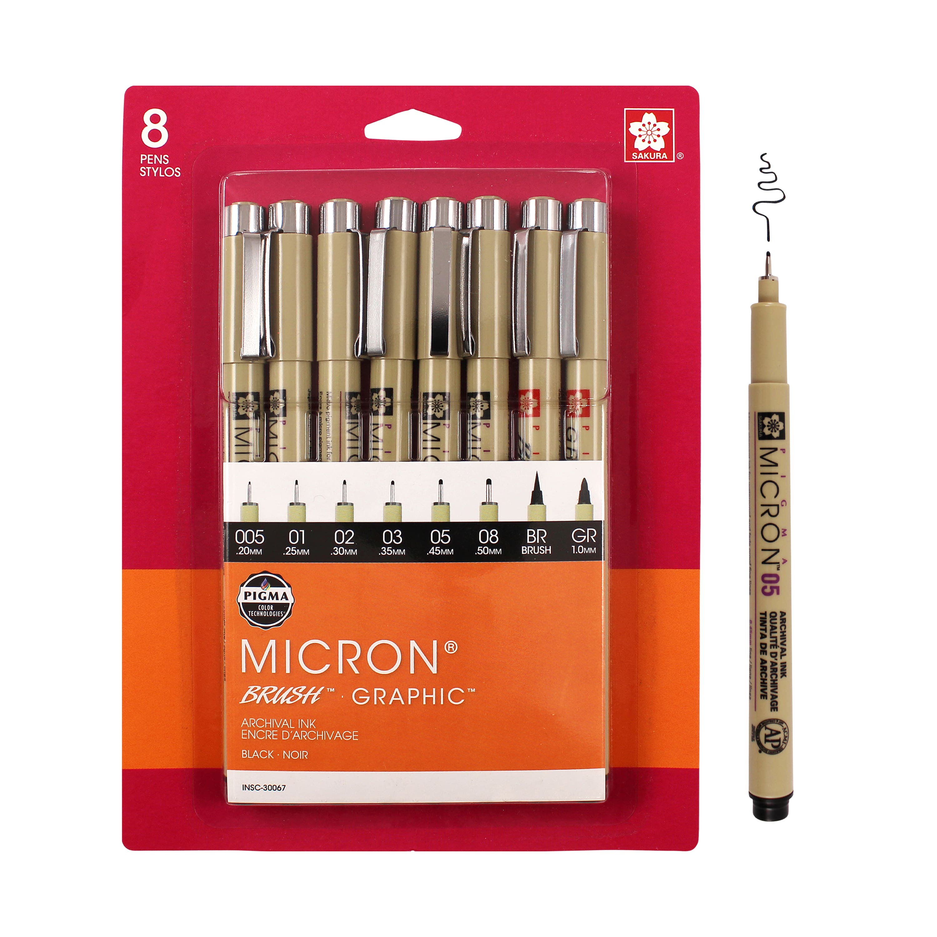 Pigma Micron 8-pen Set Black - Meininger Art Supply