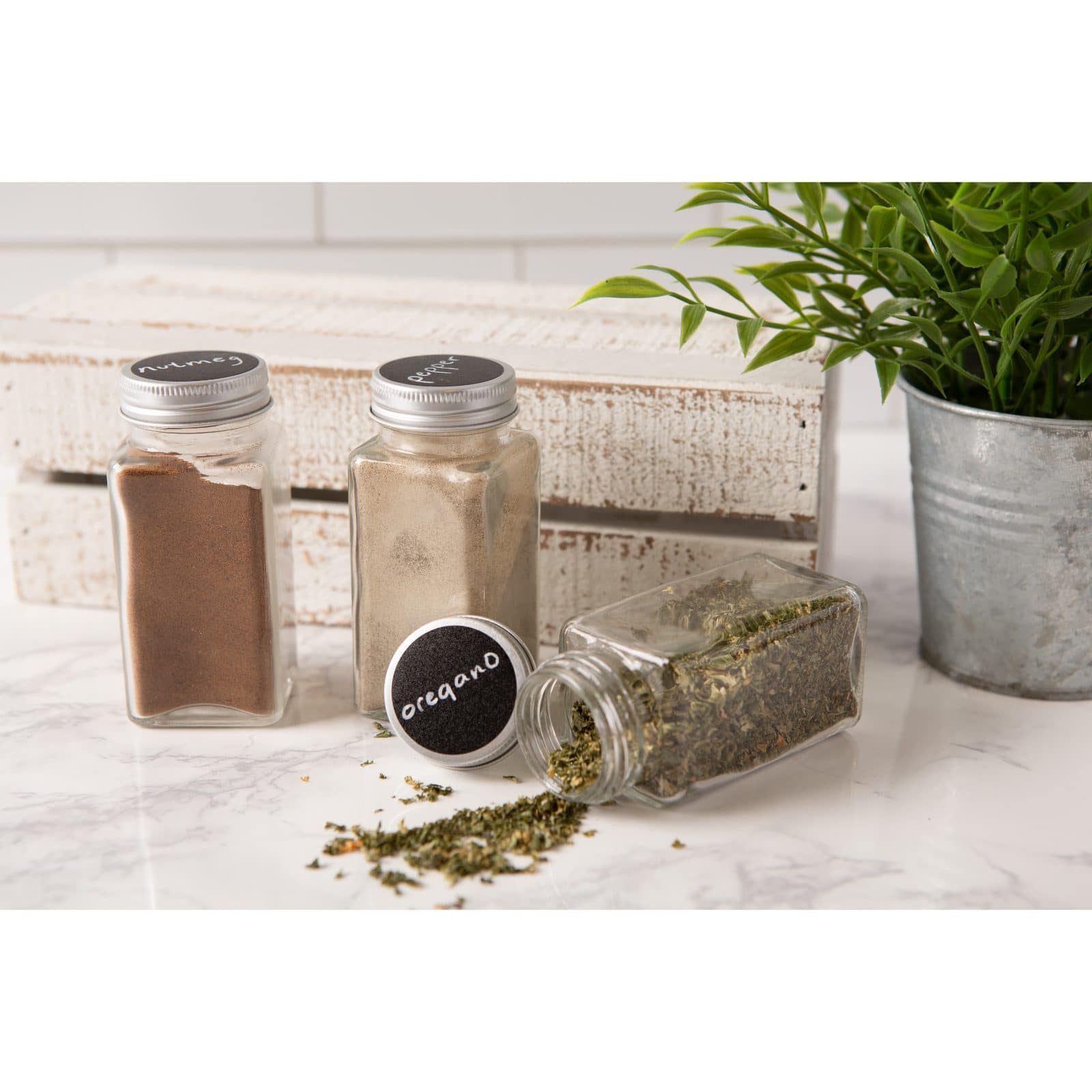 DII&#xAE; Spice Jars with Chalkboard Labels, 12ct.