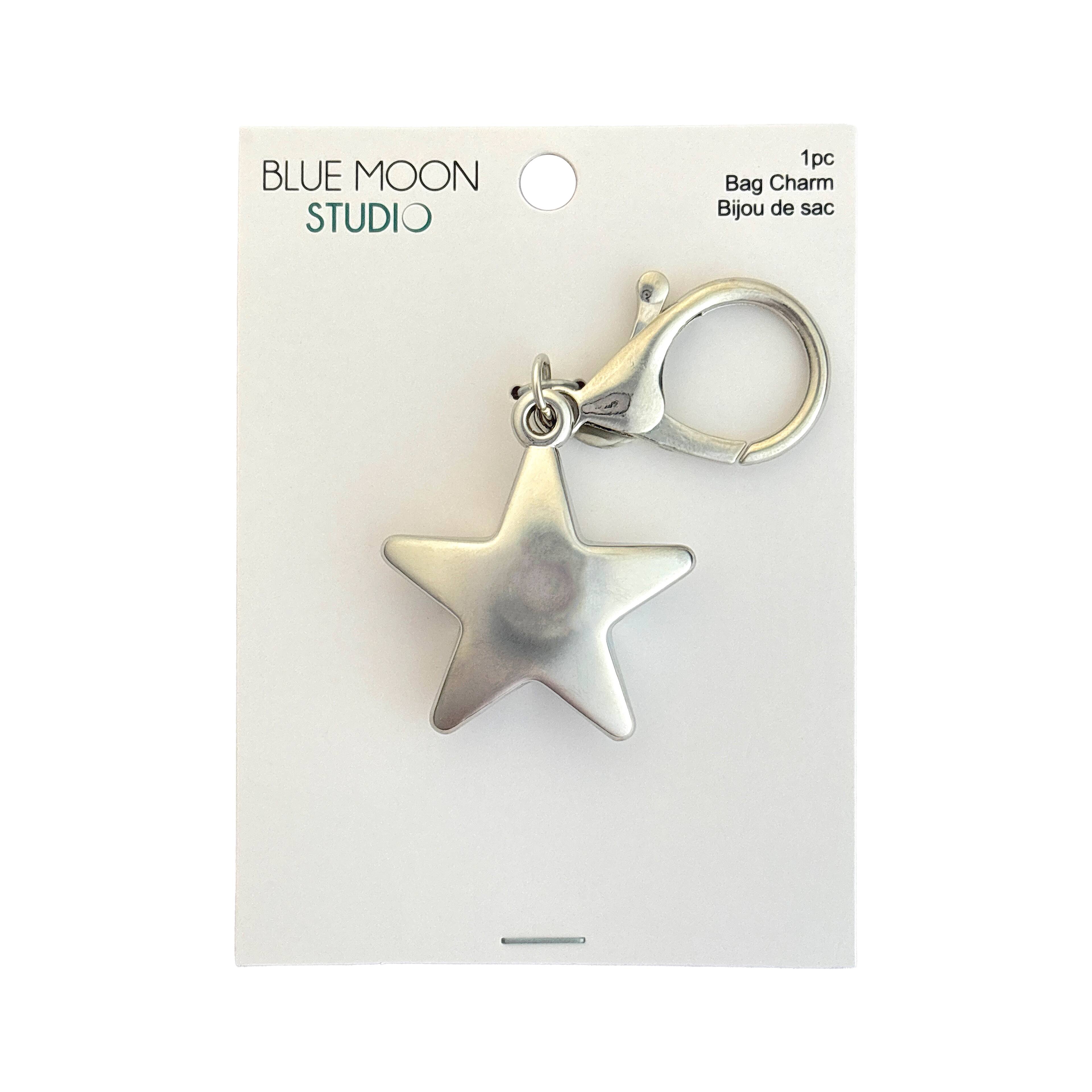 Blue Moon Studio&#x2122; Large Silver Star Bag Charm