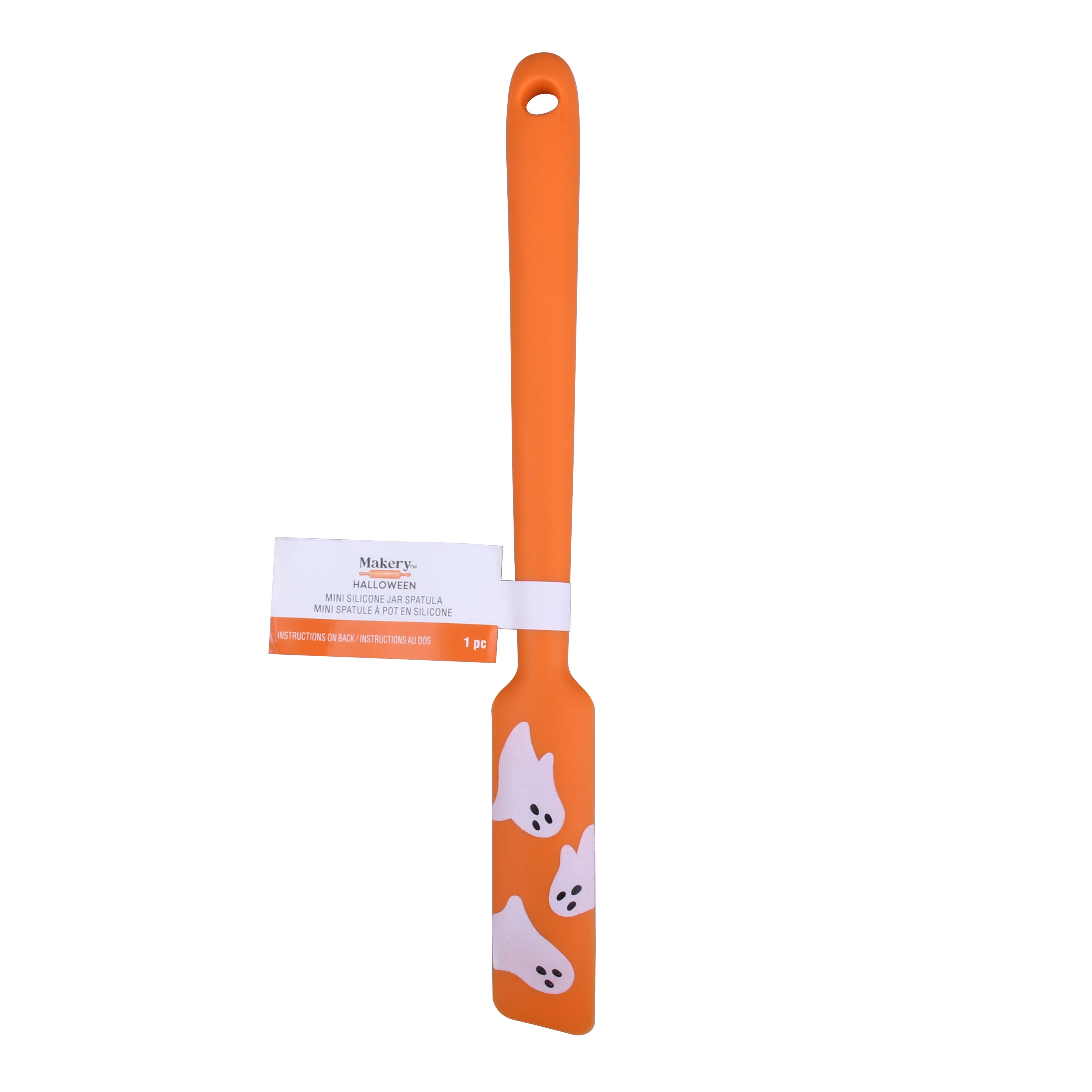 Mini Orange Ghost Silicone Jar Spatula by Makery&#x2122;