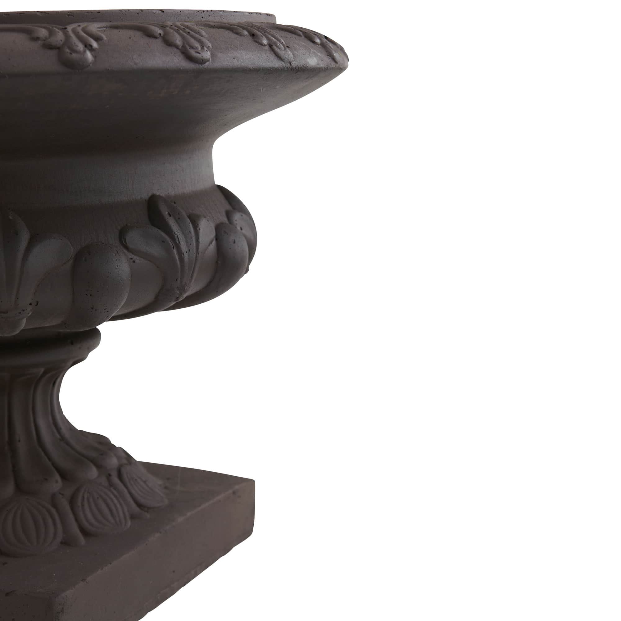 12.5&#x22; Iron-finish Decorative Urn