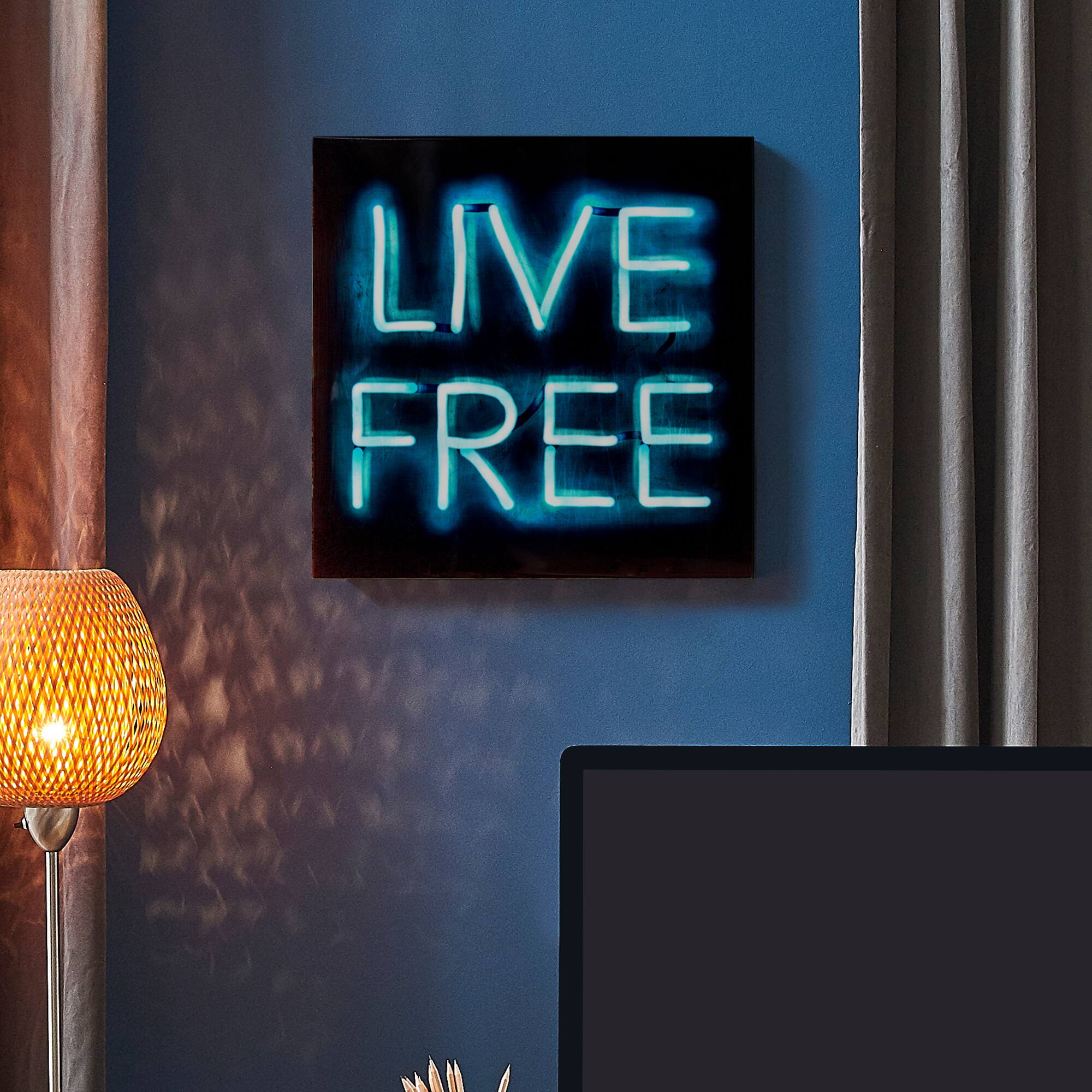 Live Free Neon Wall Art