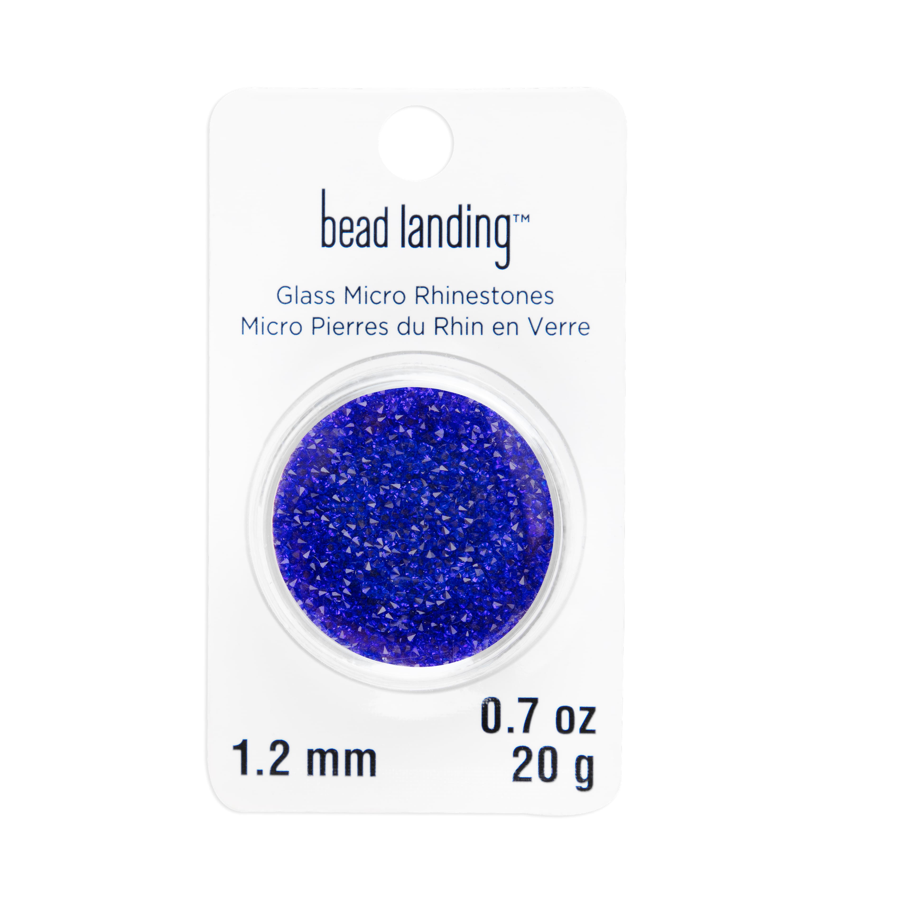 12 Pack: 1.2mm Glass Micro Rhinestones by Bead Landing™, 0.7oz.