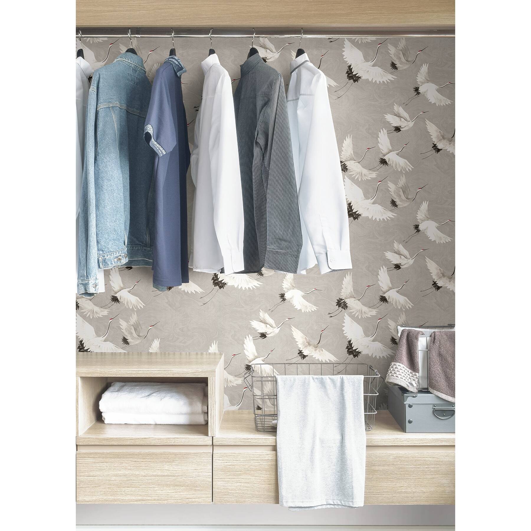 Wallpops Gray Halcyon Peel & Stick Wallpaper