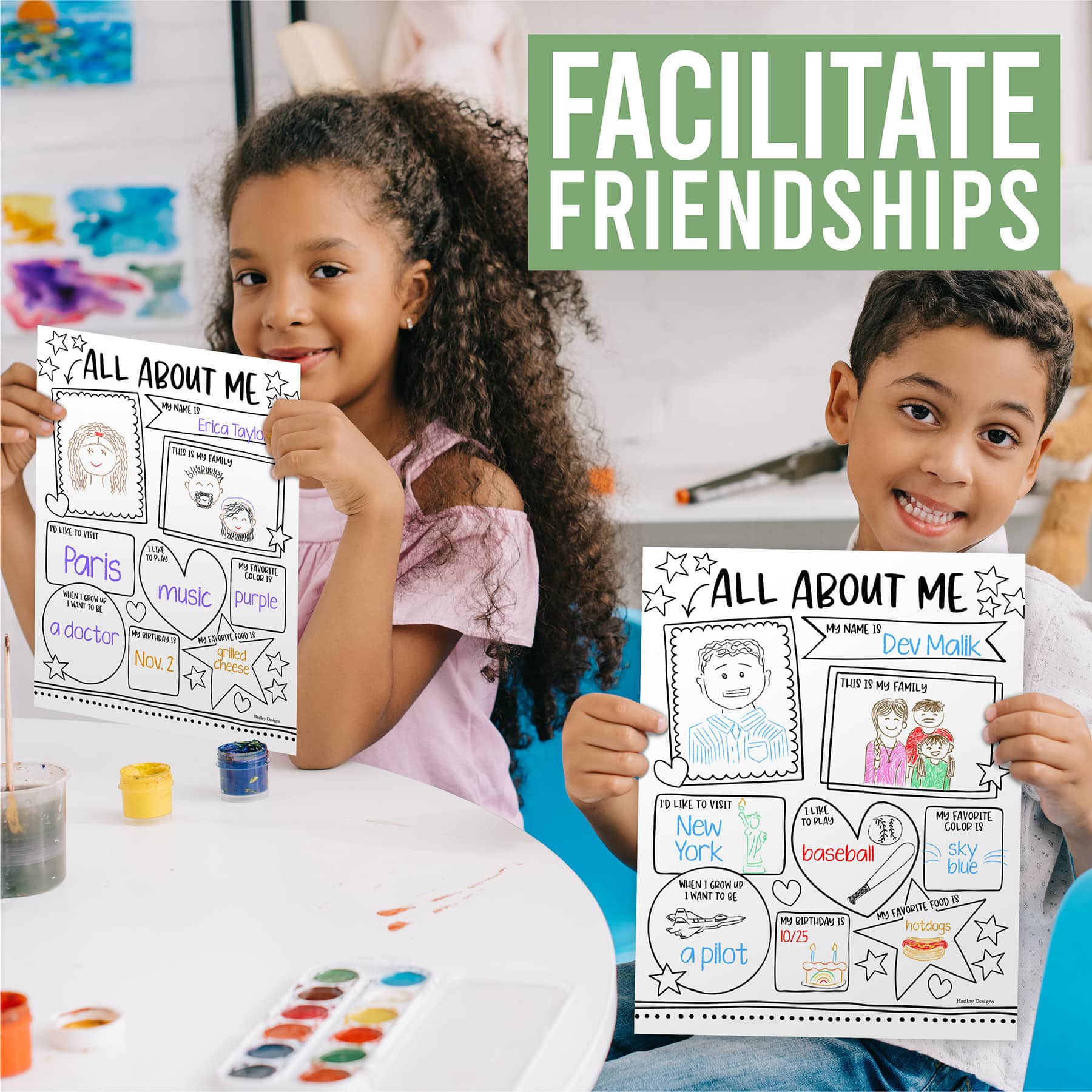 Hadley Designs 11" x 14" Star Student Read All About Me Posters, 20ct.