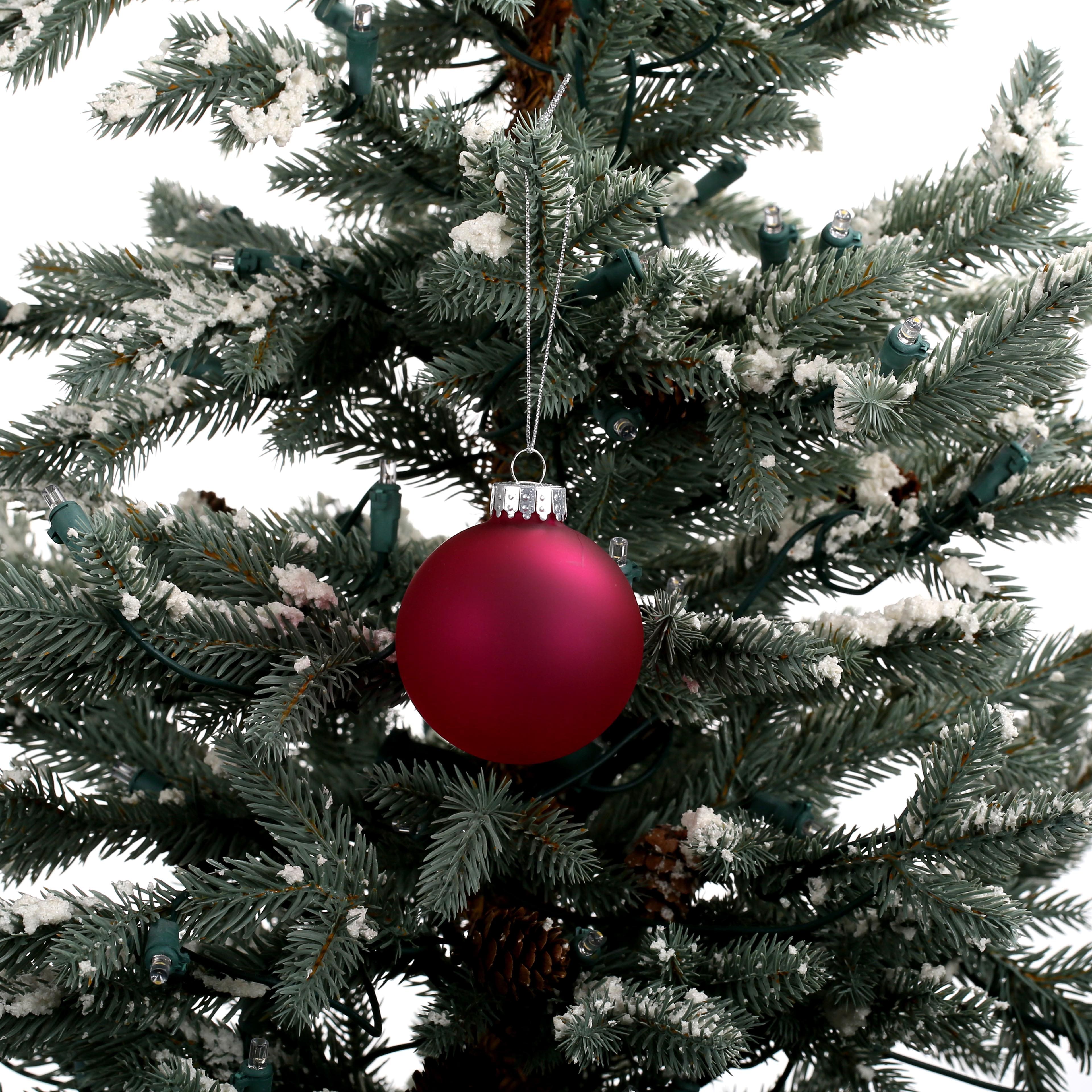 8 Pack 2.5&#x22; Frosted Glass Ball Ornament by Ashland&#xAE;