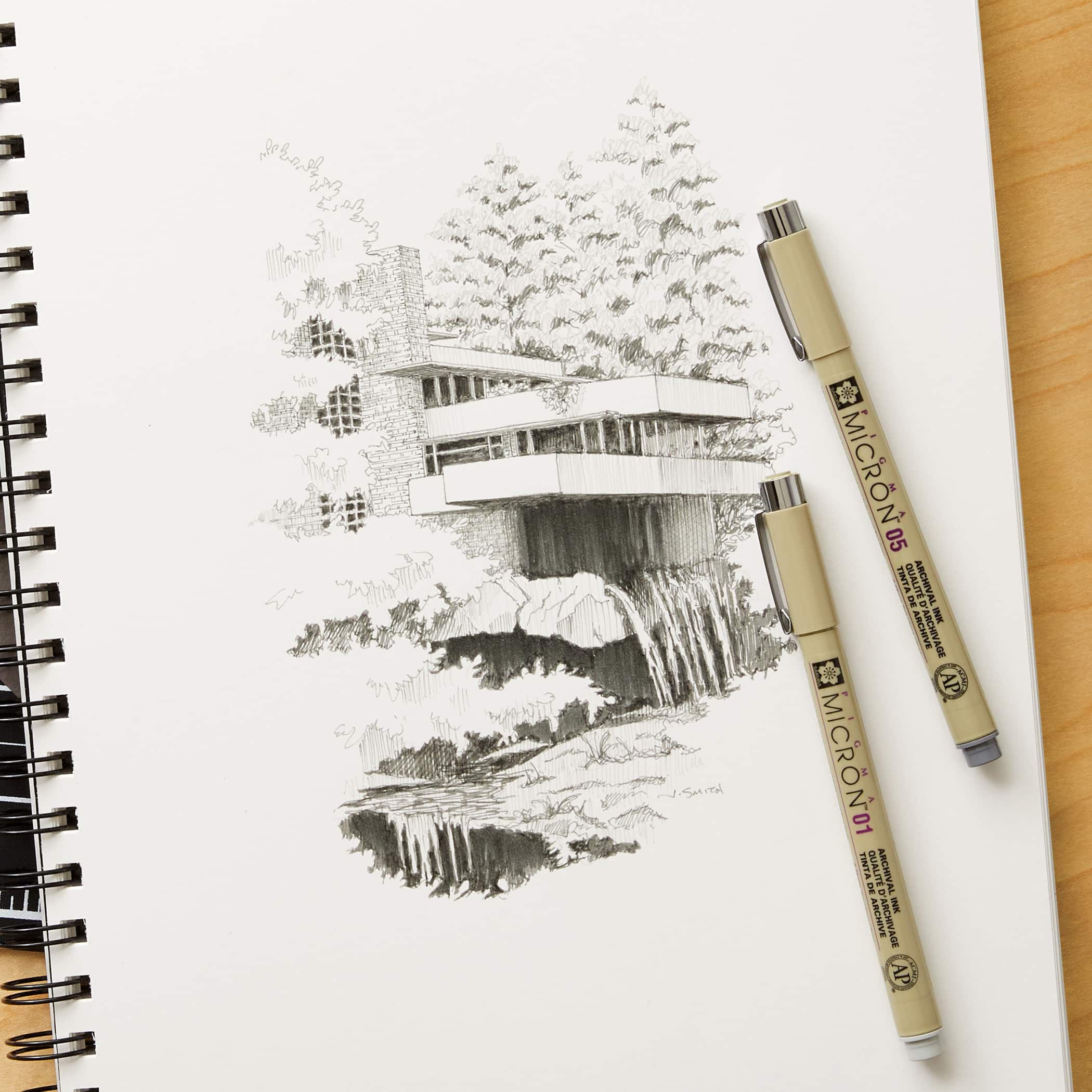 6 Packs: 8 ct. (48 total) Micron® Brush™ Gray Pens