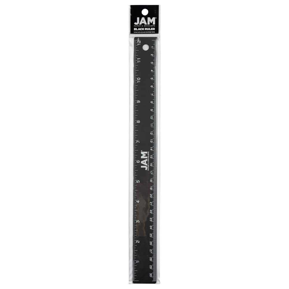 JAM Paper Metallic Stainless Steel Ruler