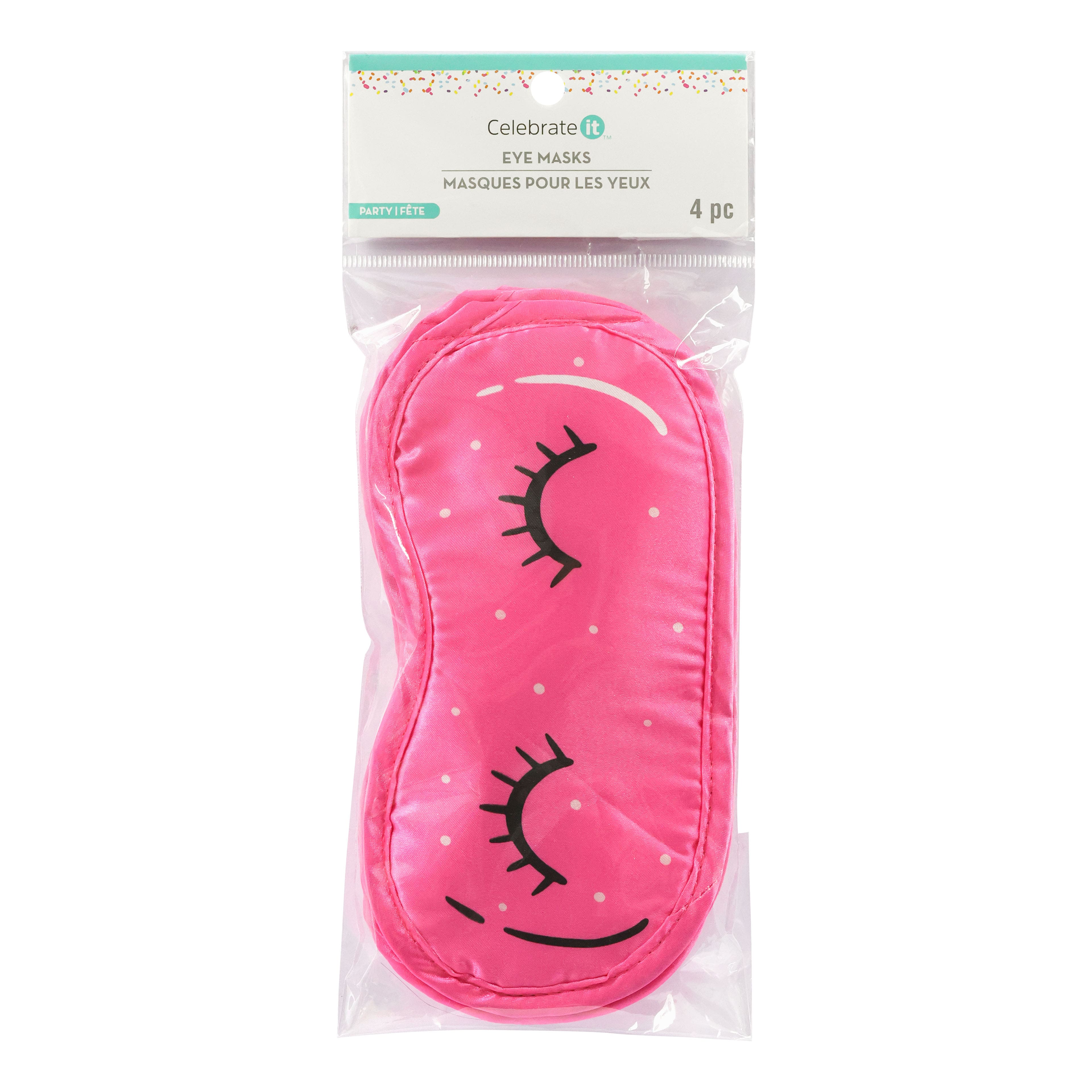 7&#x22; Pink Eye Masks, 4ct. by Celebrate It&#x2122;