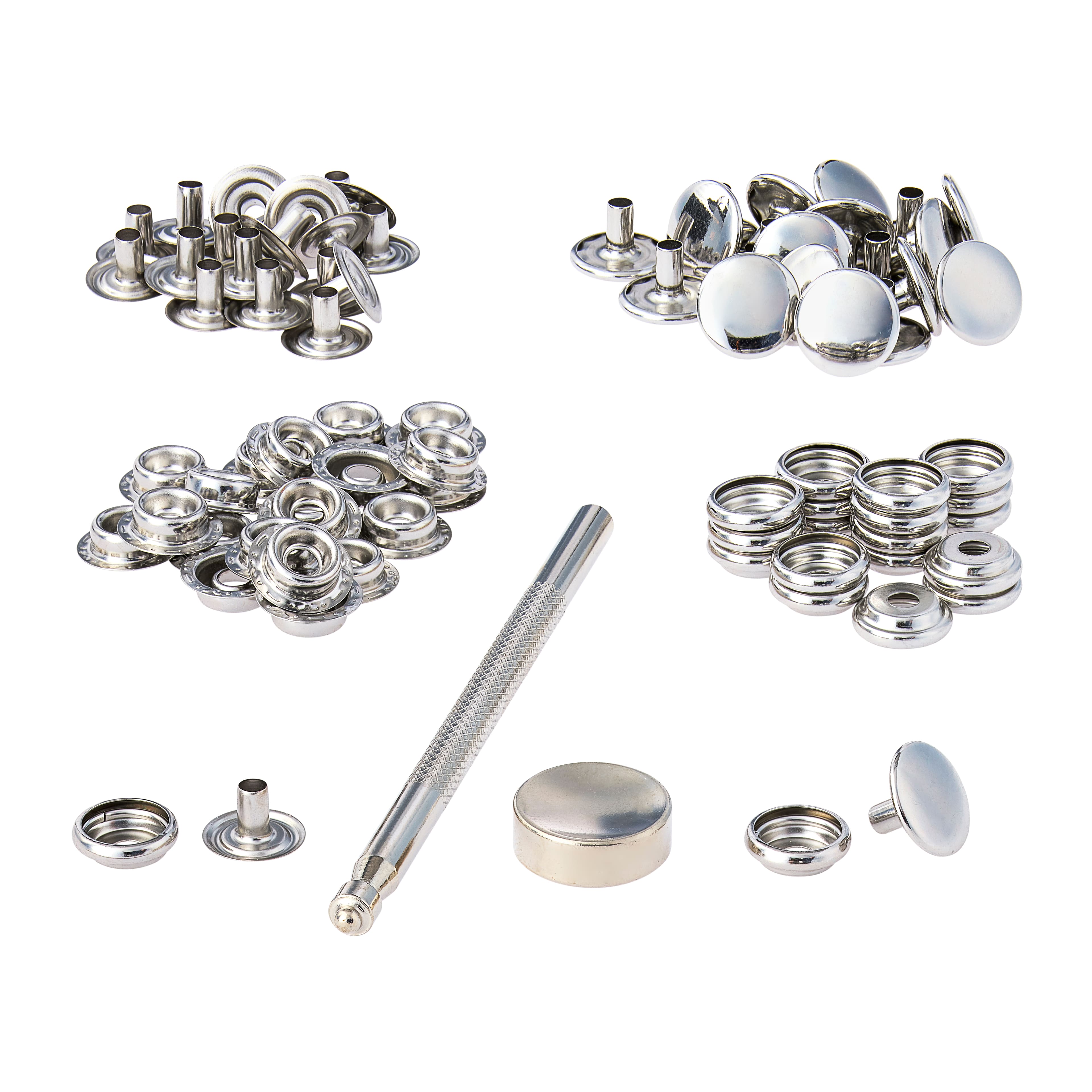 Silver Heavy Duty Snaps by Loops & Threads | 5/8 | Michaels