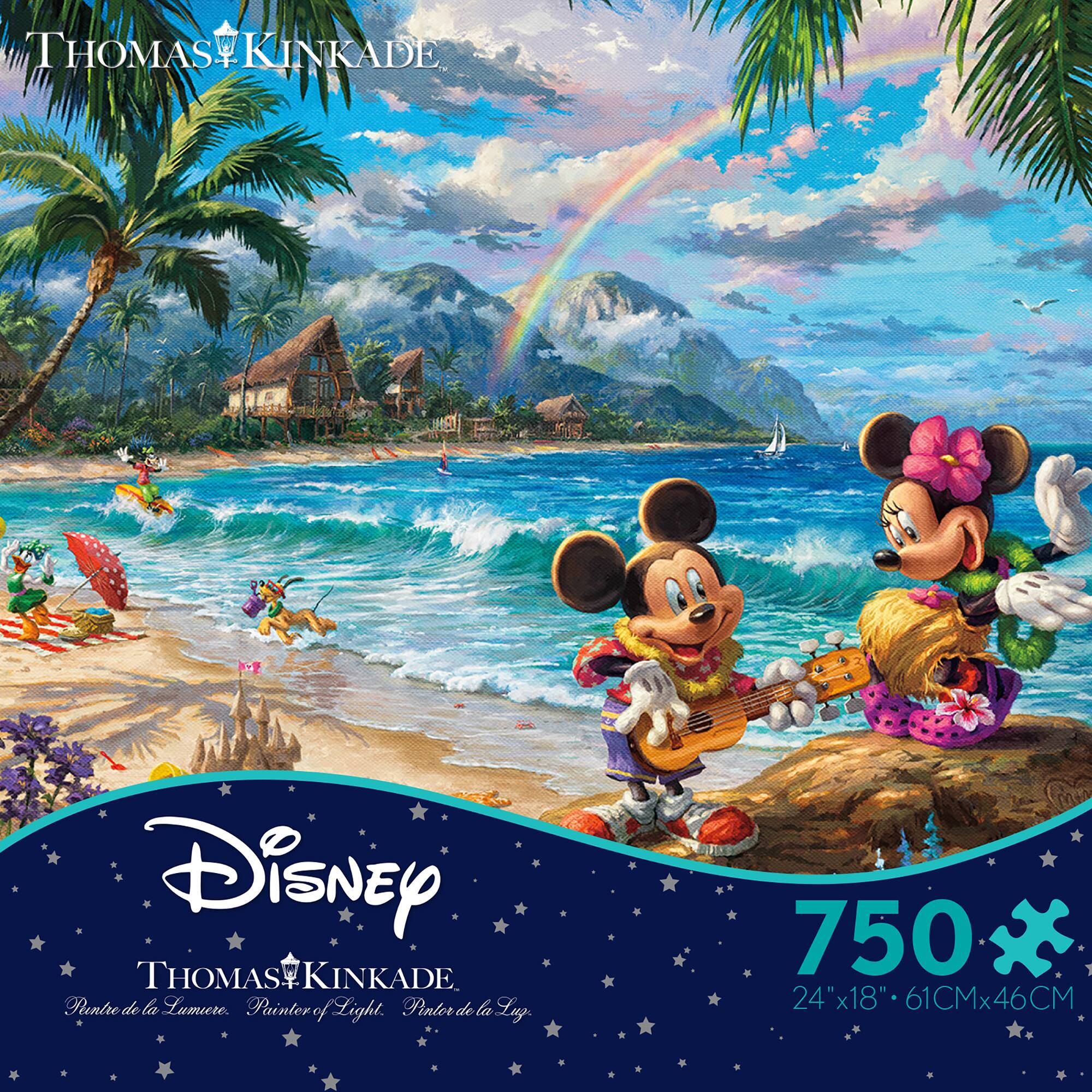 DISNEY Thomas Kinkade Puzzle MULAN BLOSSOMS Of LOVE 750 Pieces + Poster NEW