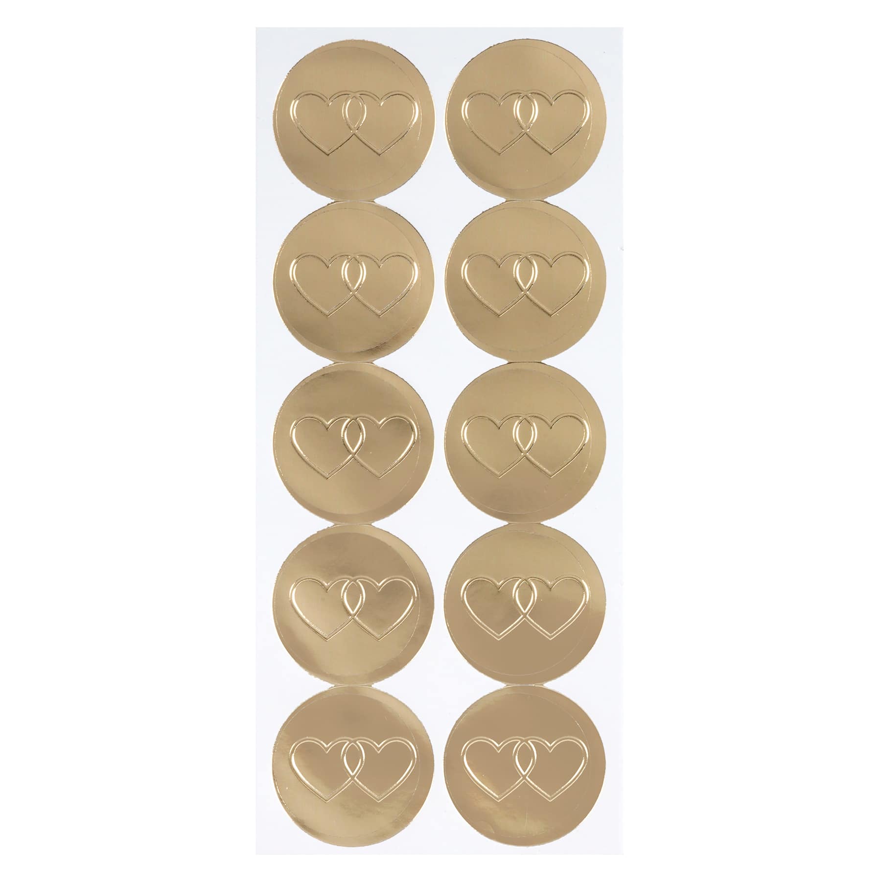 12 Packs: 40 ct. (480 total) Gold Hearts Envelope Seals by Recollections™