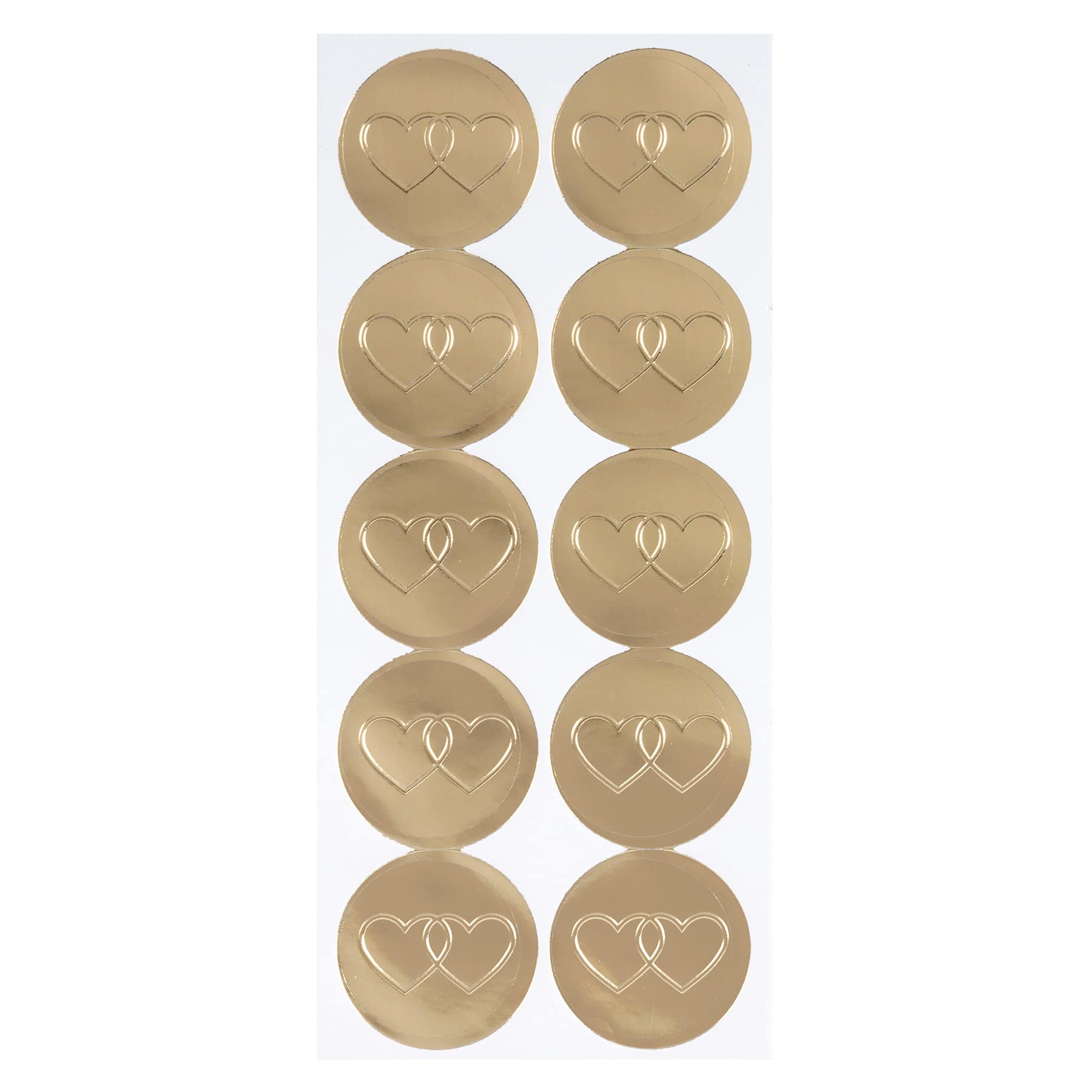 12 Packs: 40 ct. (480 total) Gold Hearts Envelope Seals by Recollections&#x2122;