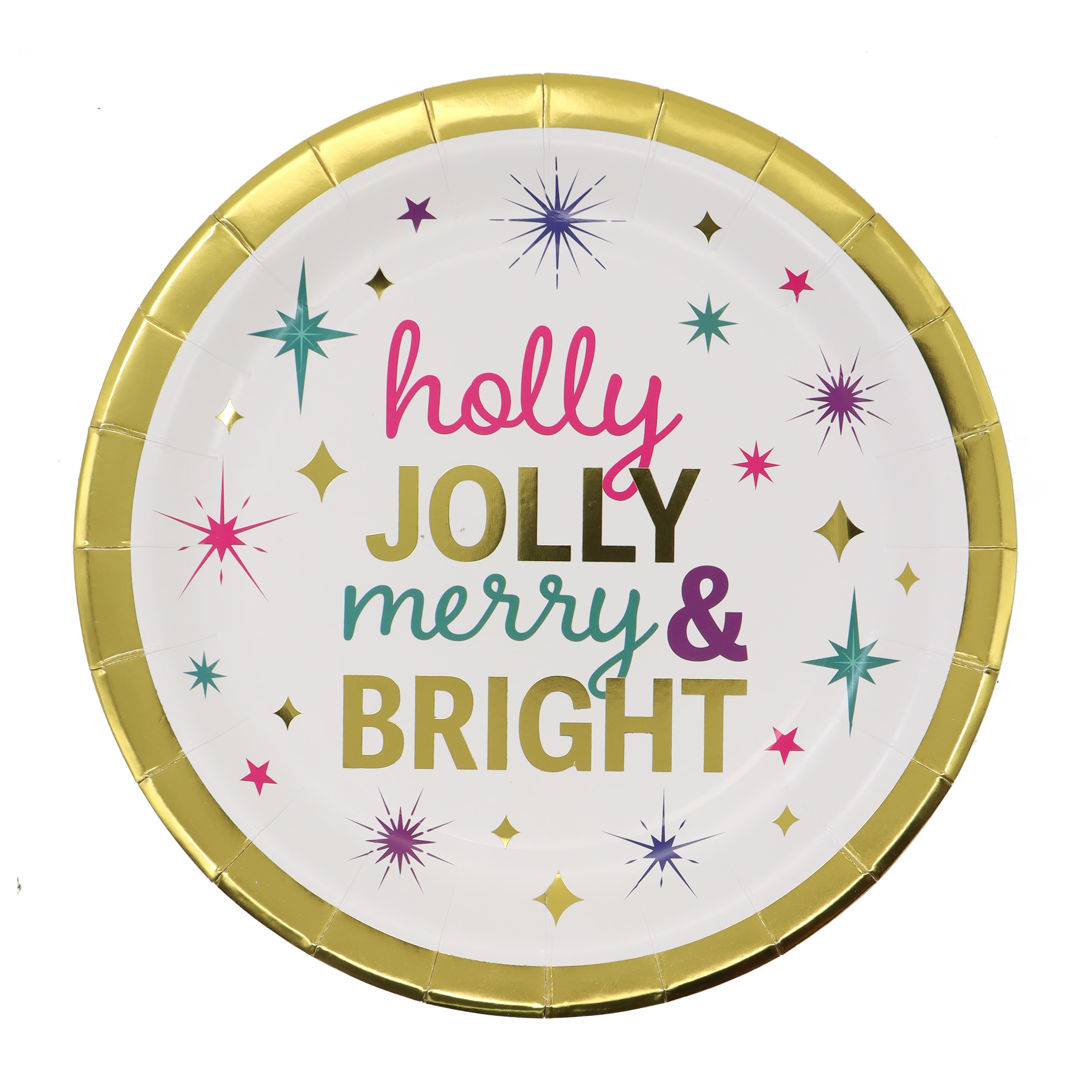 9&#x22; Holly Jolly Merry &#x26; Bright Paper Plates, 12ct. by Ashland&#xAE;
