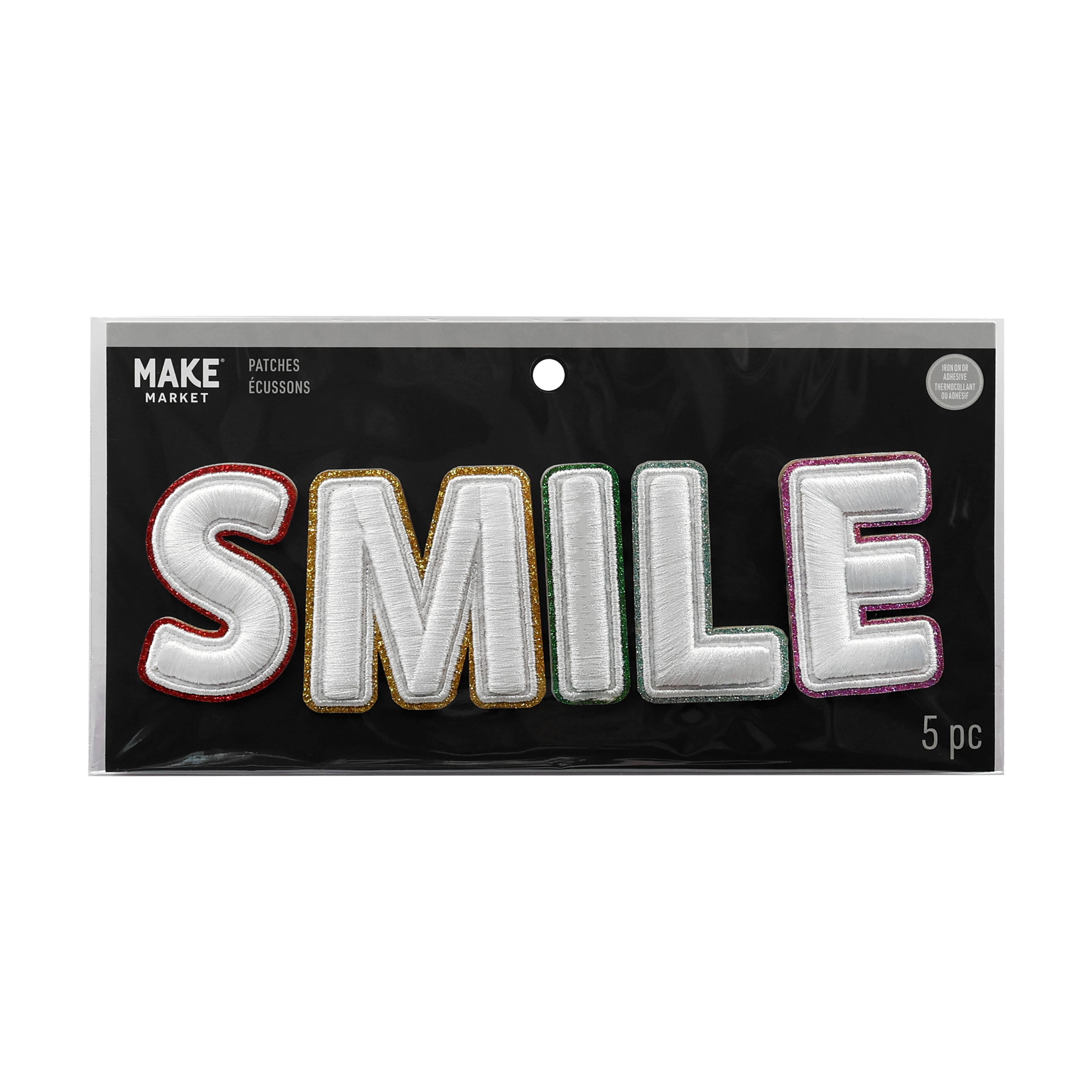 Glitter Smile Iron On Patch Set by Make Market&#xAE;