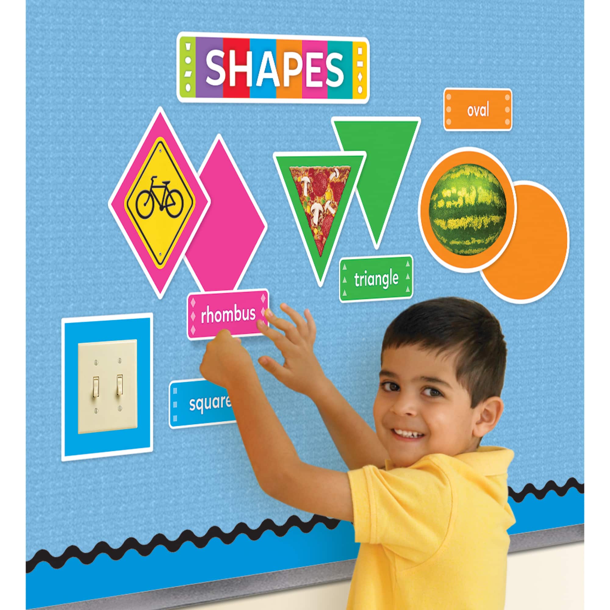 Trend Enterprises&#xAE; Shapes All Around Us Wipe Off Learning Set